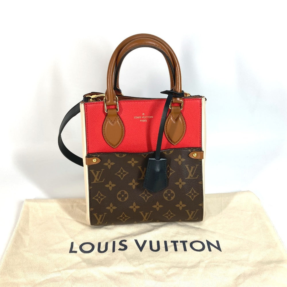 Louis Vuitton M45389 ford PM Monogram Leather Canvas Red Tote Bag