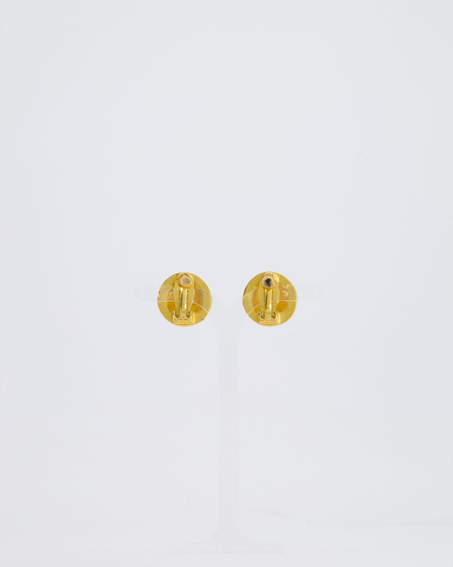 Chanel Coco Mark CC Textured Clip-On Earrings