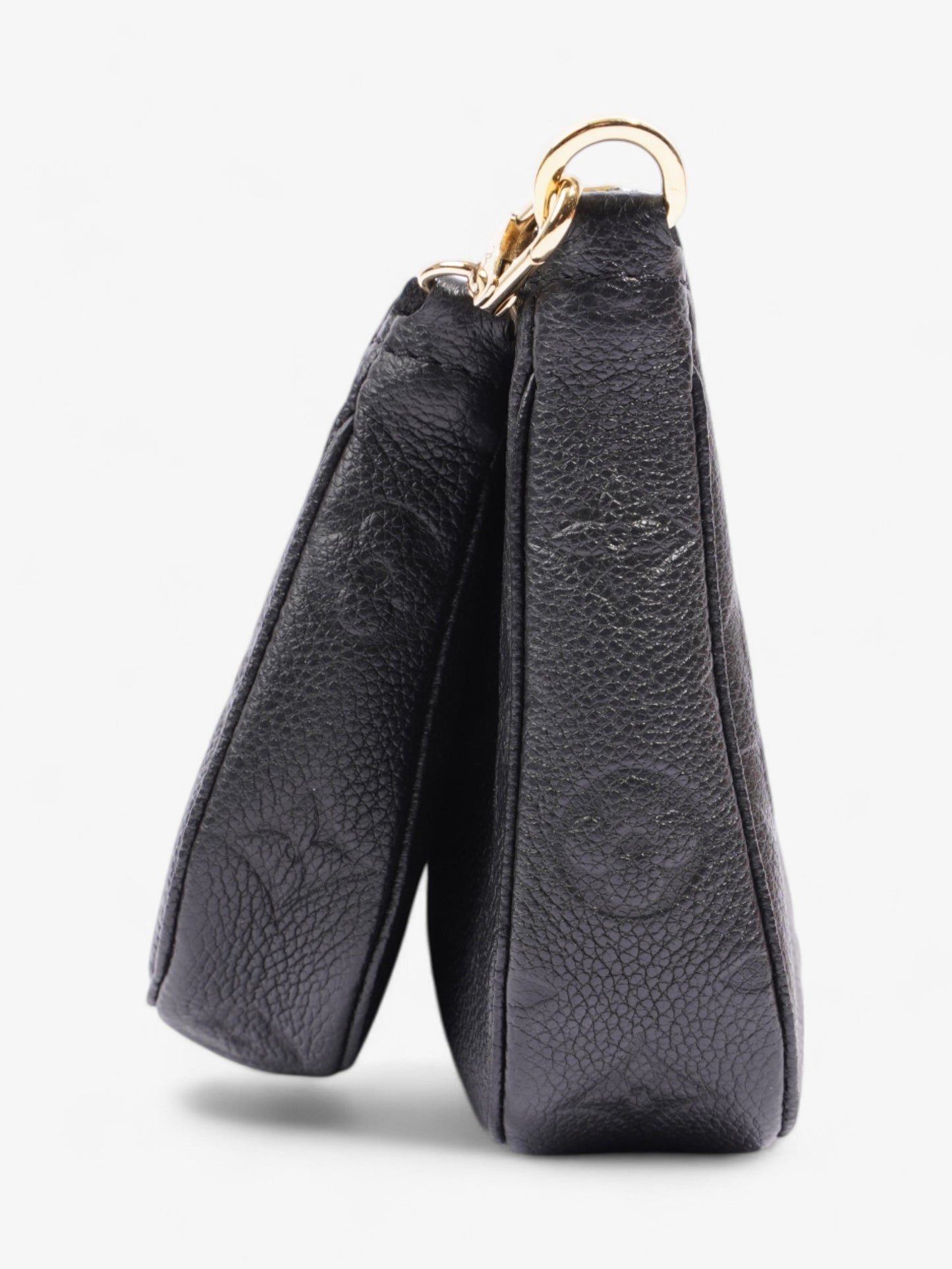 Louis Vuitton Multi Pochette Accessoires Empreinte Leather Black Clutch Bag