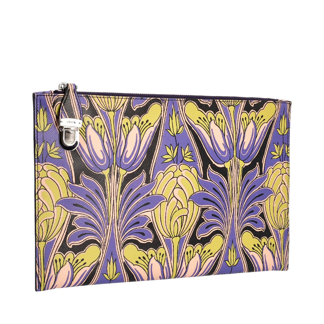 Prada Soft Floral Clutch Multicolour Saffiano Clutch Bag Clutch Multicolour 1