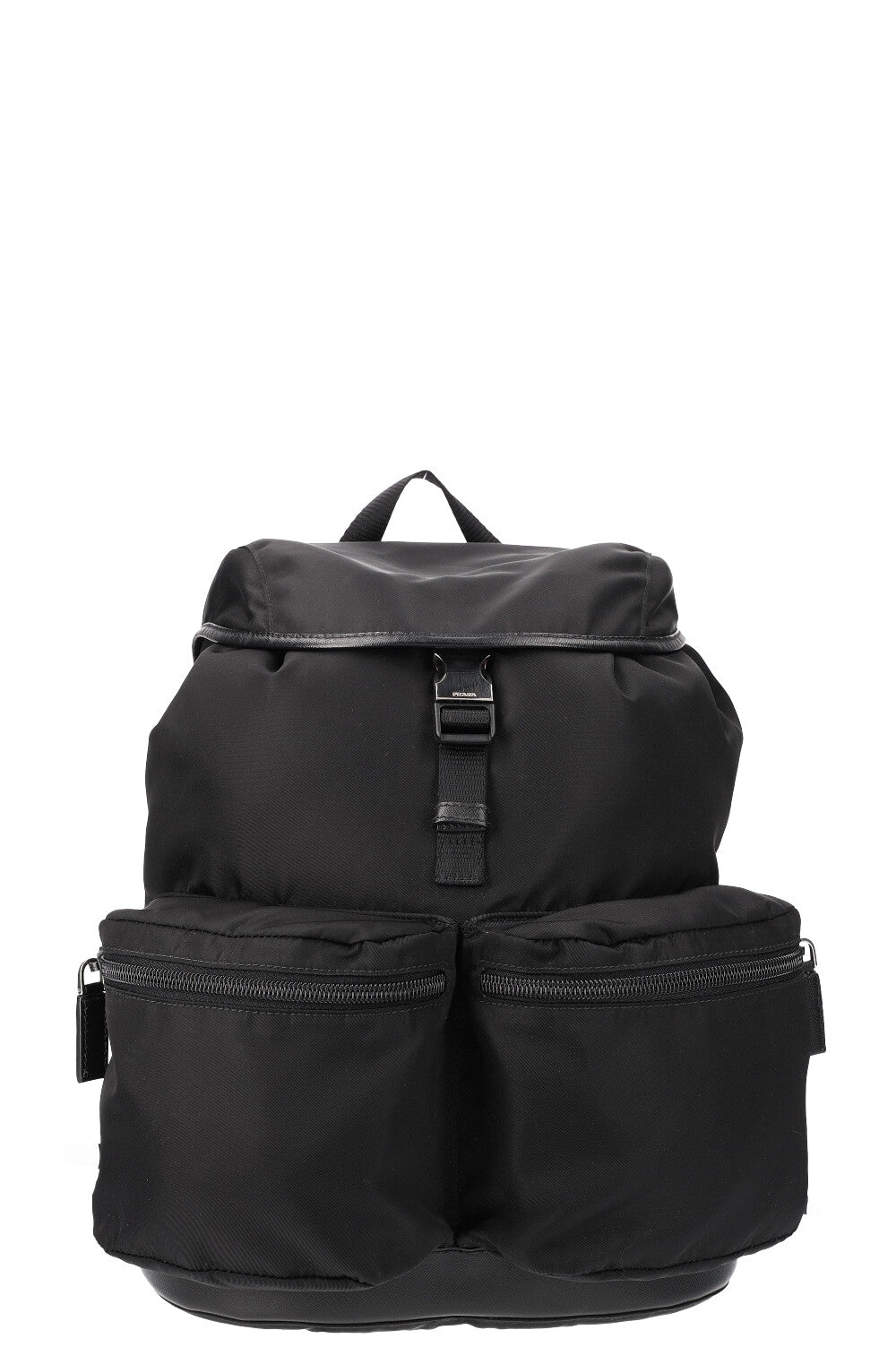Prada Backpack with Nylon Black Silver