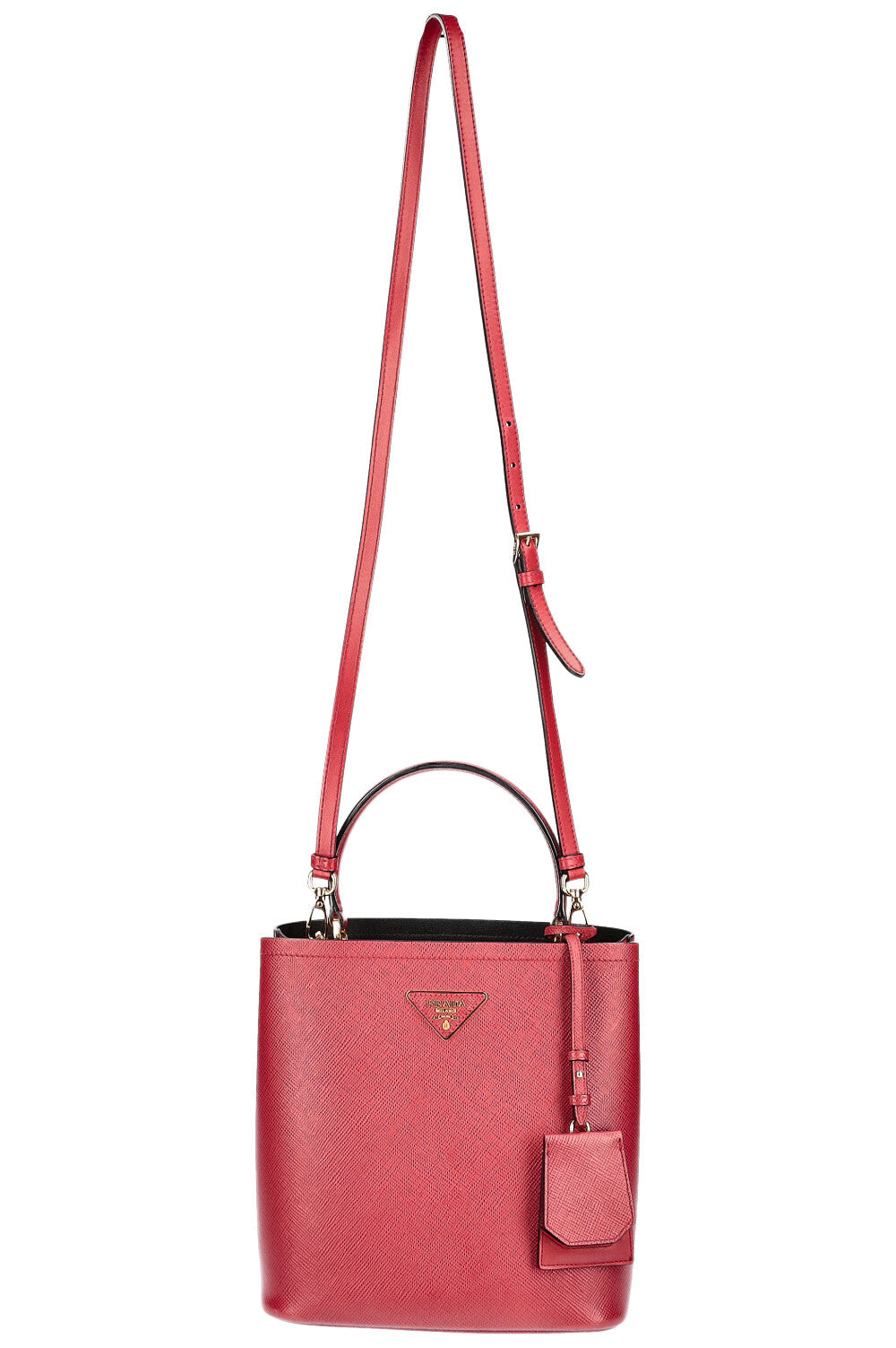 Prada Panier Bag Saffiano Red Handbag