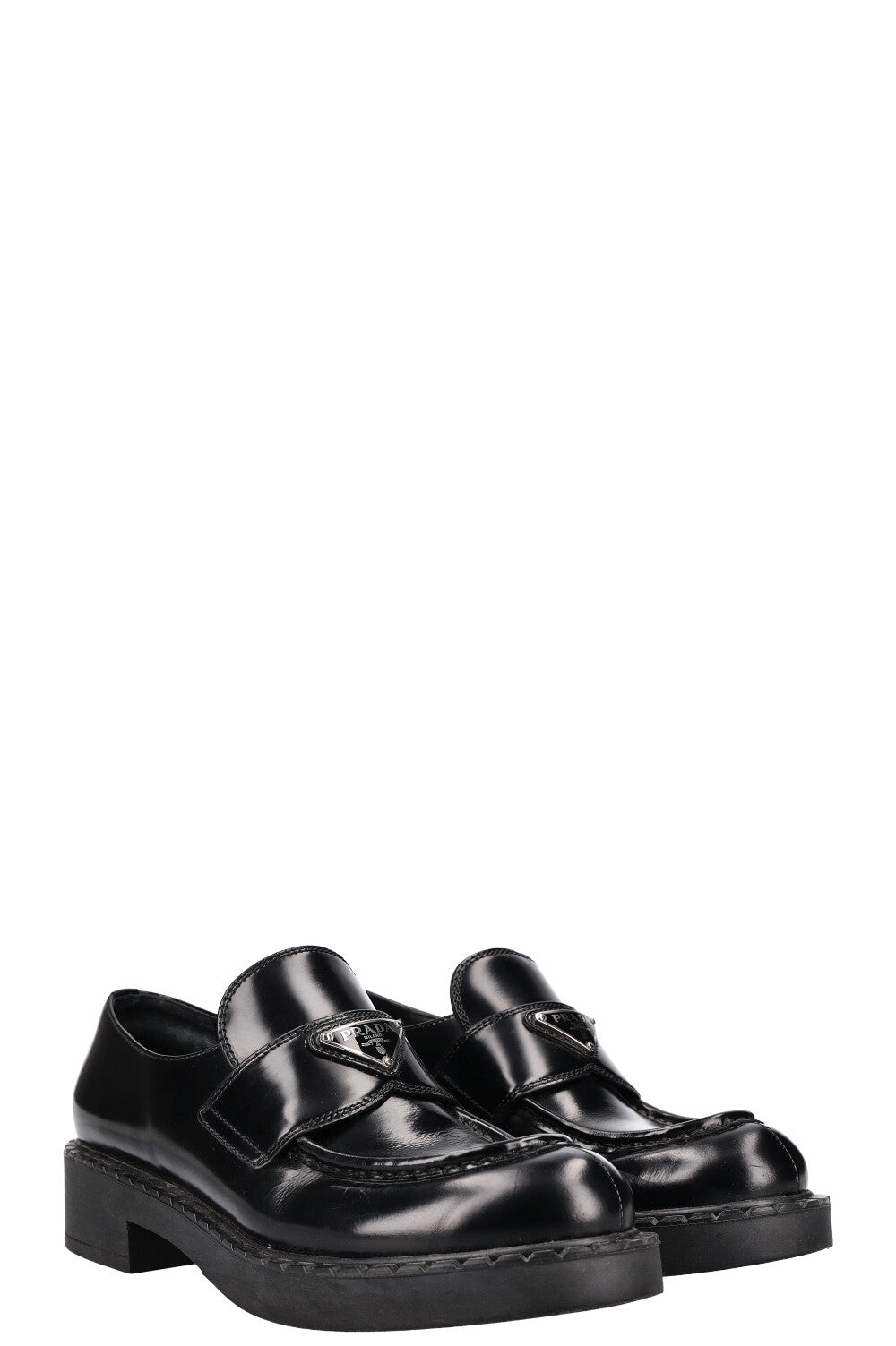 Prada Flats Patent Black Shoes