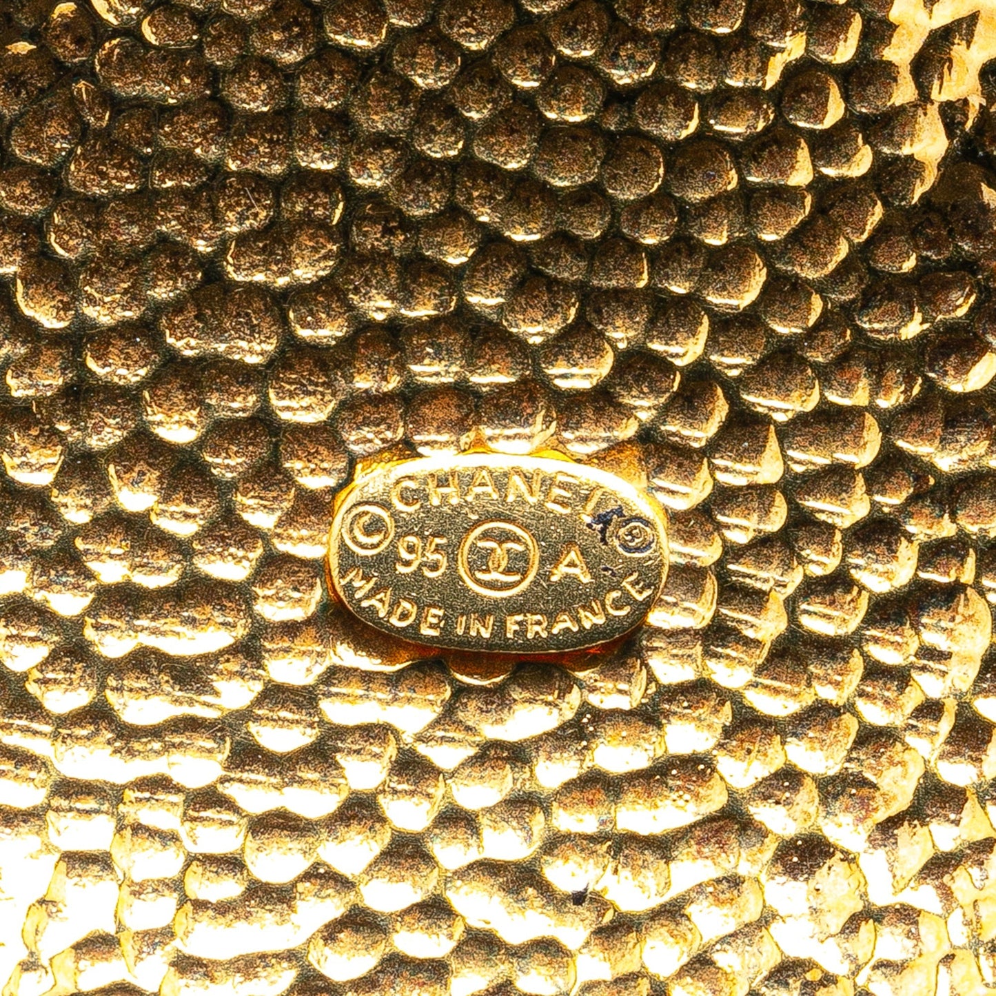 Gold Chanel Gold Plated CC Medallion Pendant Necklace