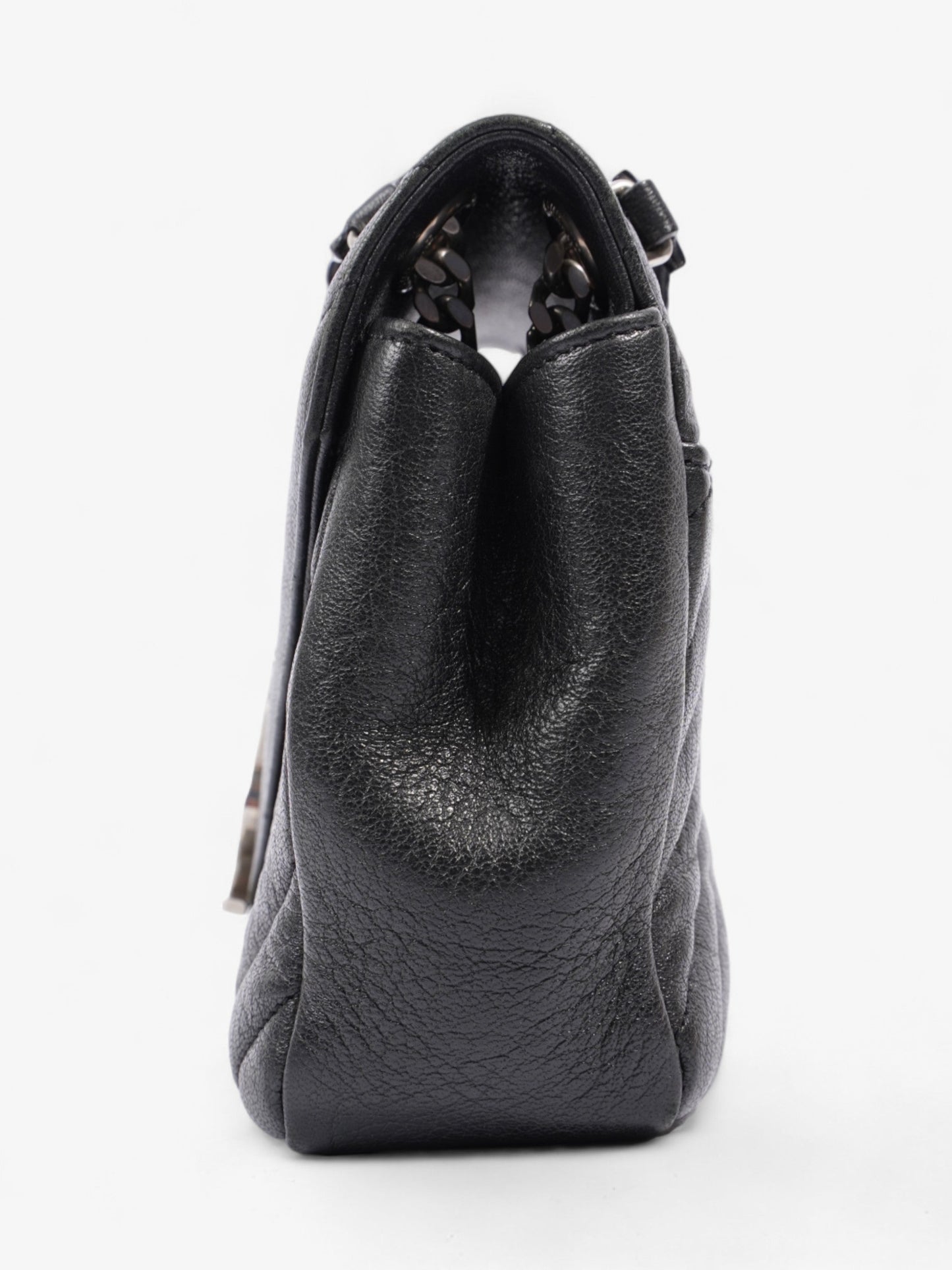YSL Saint Laurent College Crossbody Bag Leather Lambskin Black Lambskin Leather Medium