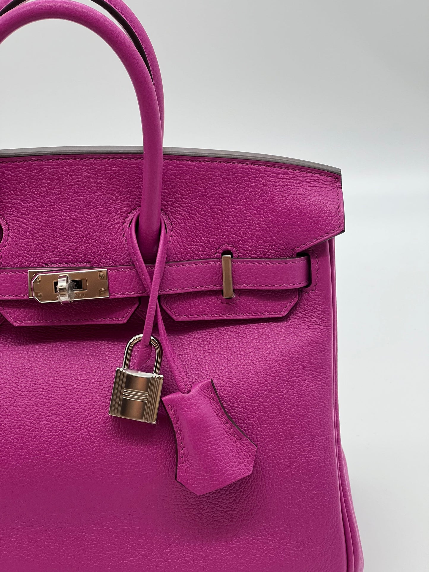 Gucci Hermes Birkin Verso Magnolia Capucine Novillo Palladium Leather Travel Bag