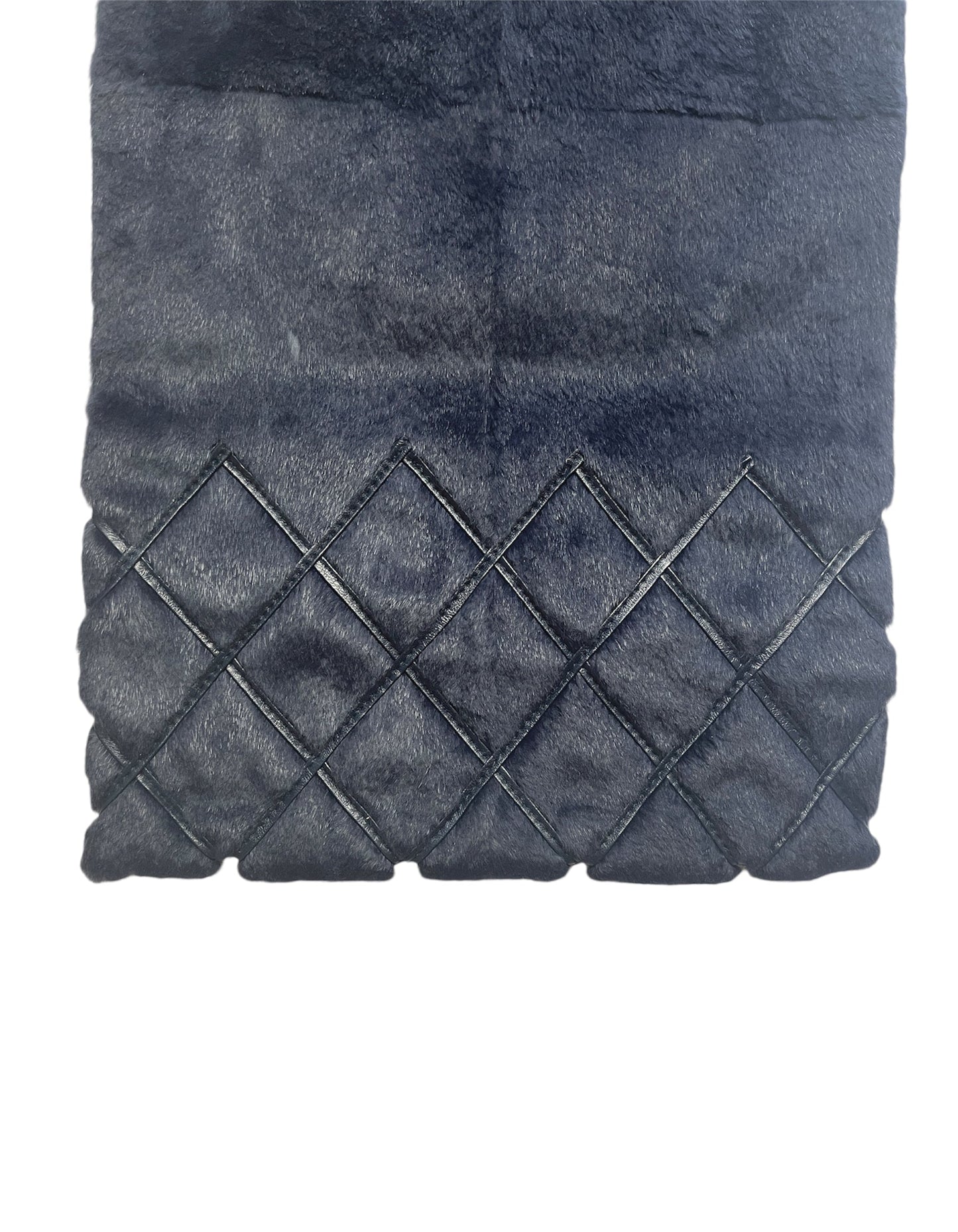 Chanel Navy Rabbit Fur Stole Scarf