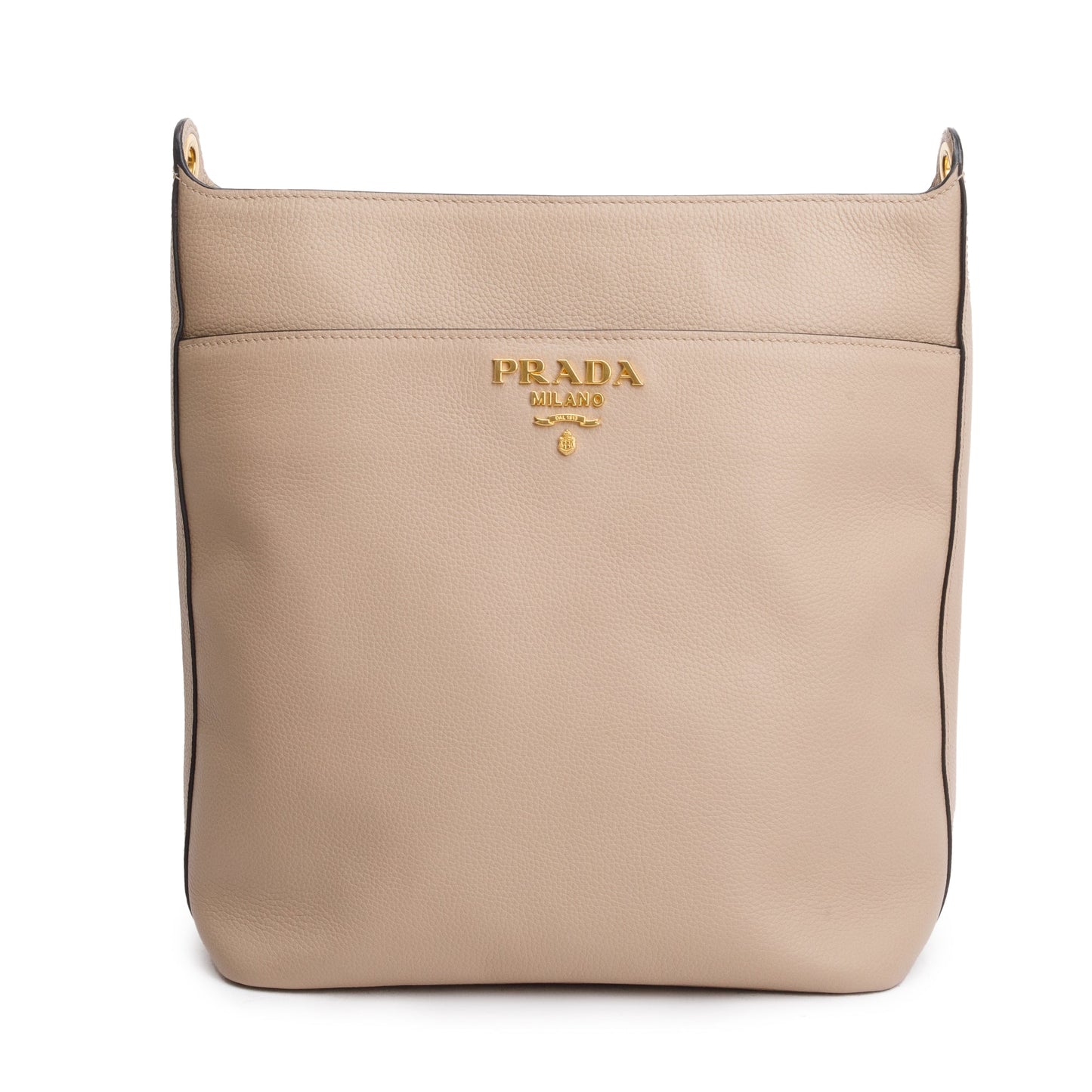 Prada Daino Hobo Messenger Bag Vitello Beige Hobo Bag