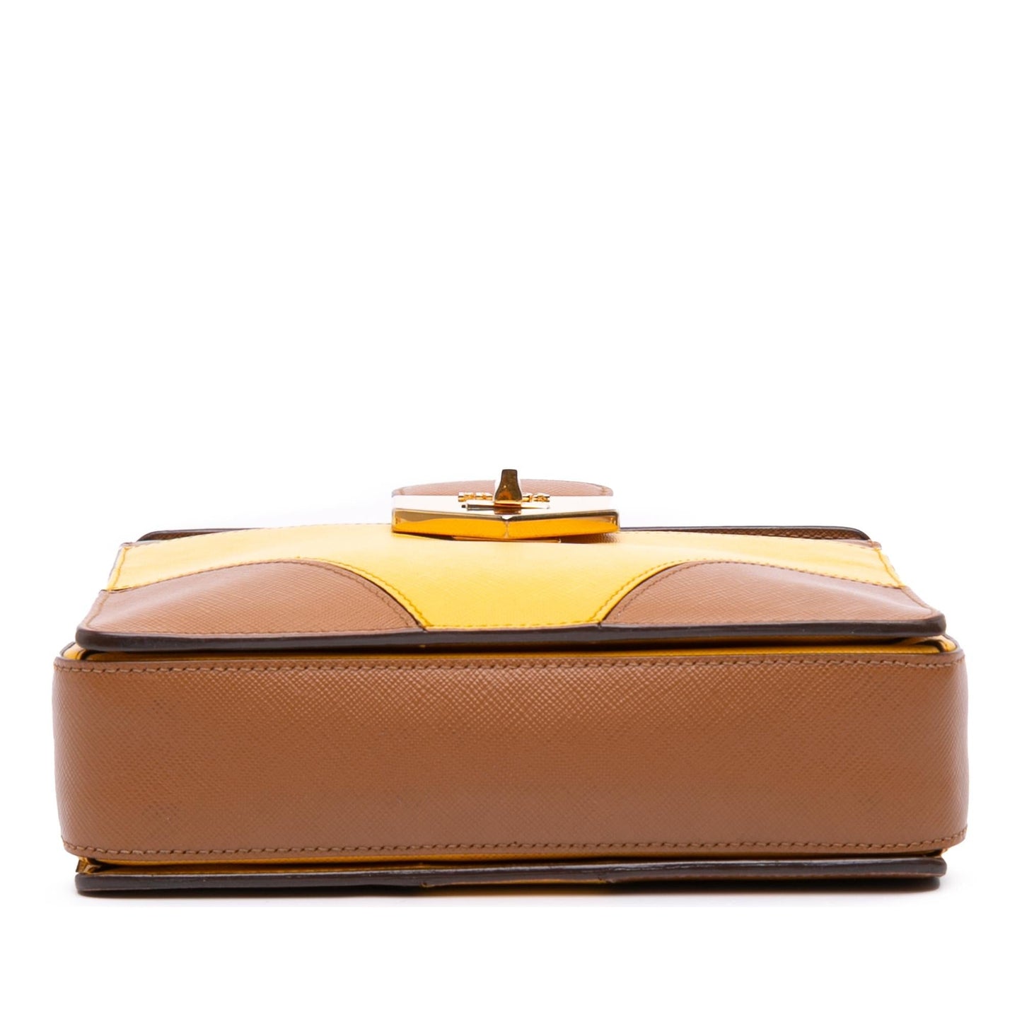 Prada Bicolor Turnlock Crossbody Saffiano Crossbody Bag