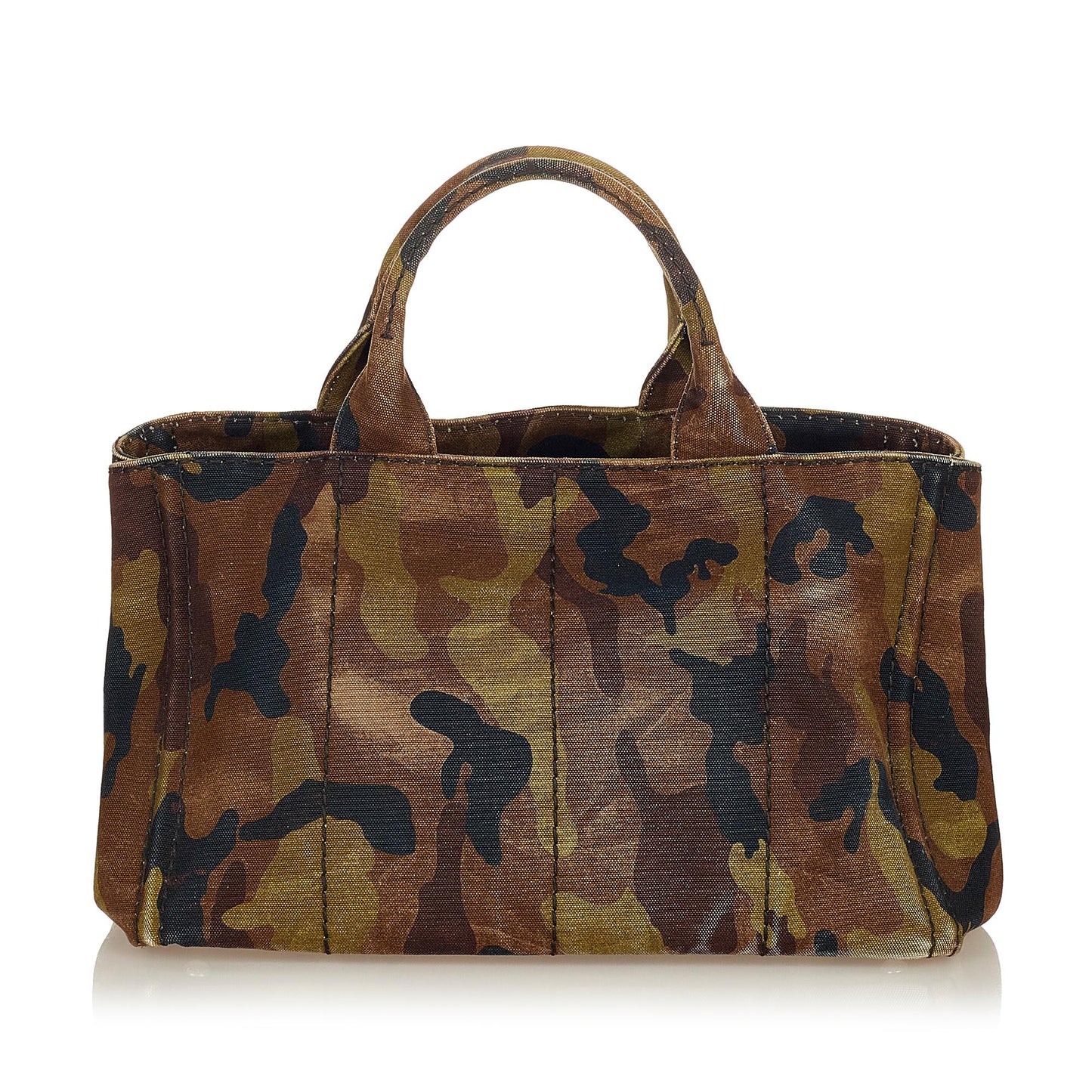 Prada Canapa Camouflage Satchel Shg Canvas Logo Satchel Bag