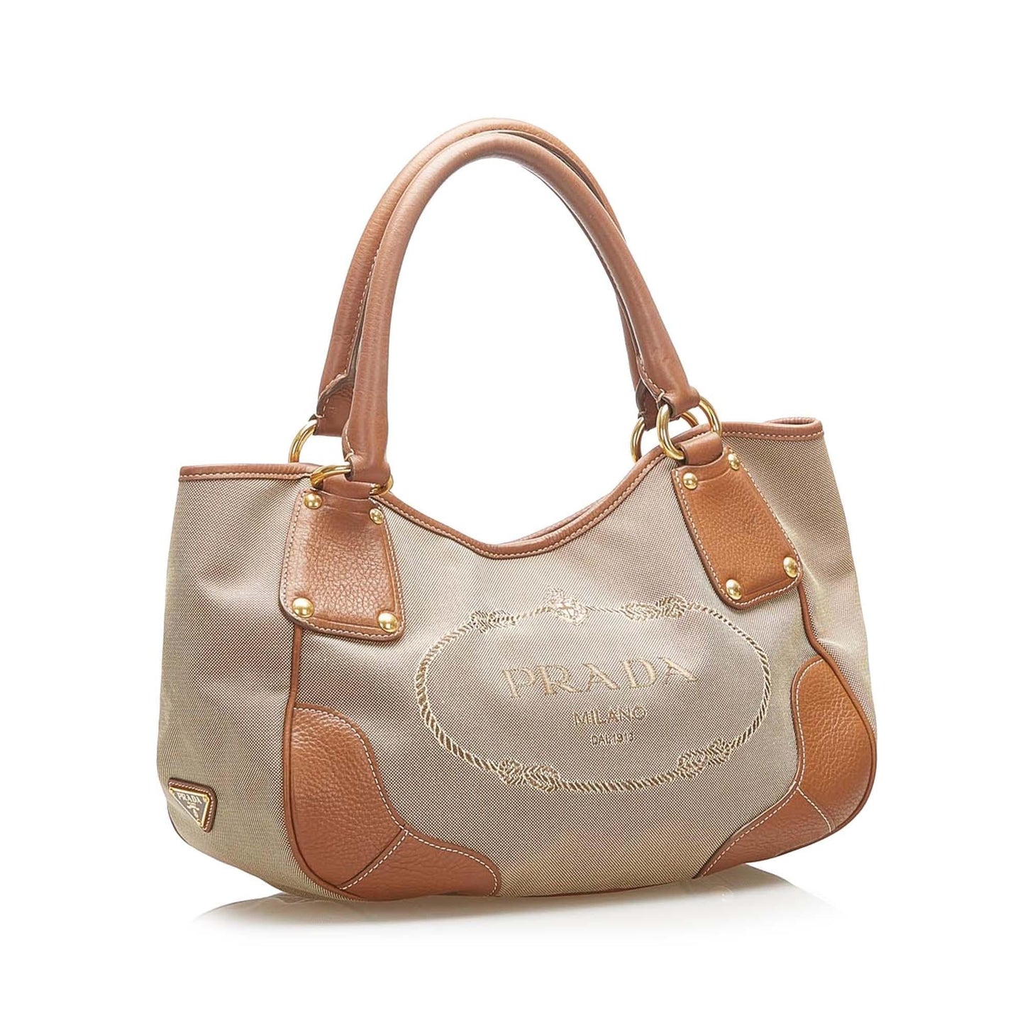 Prada Canapa Tote Bag Canvas Logo