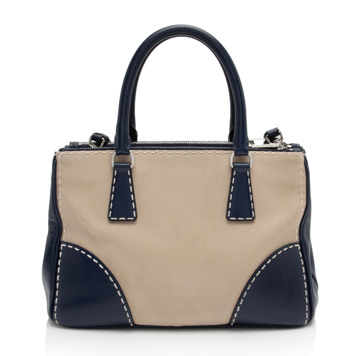Prada Calfskin Stitch City Tote Shf Fzlxxk Canvas Tote Bag