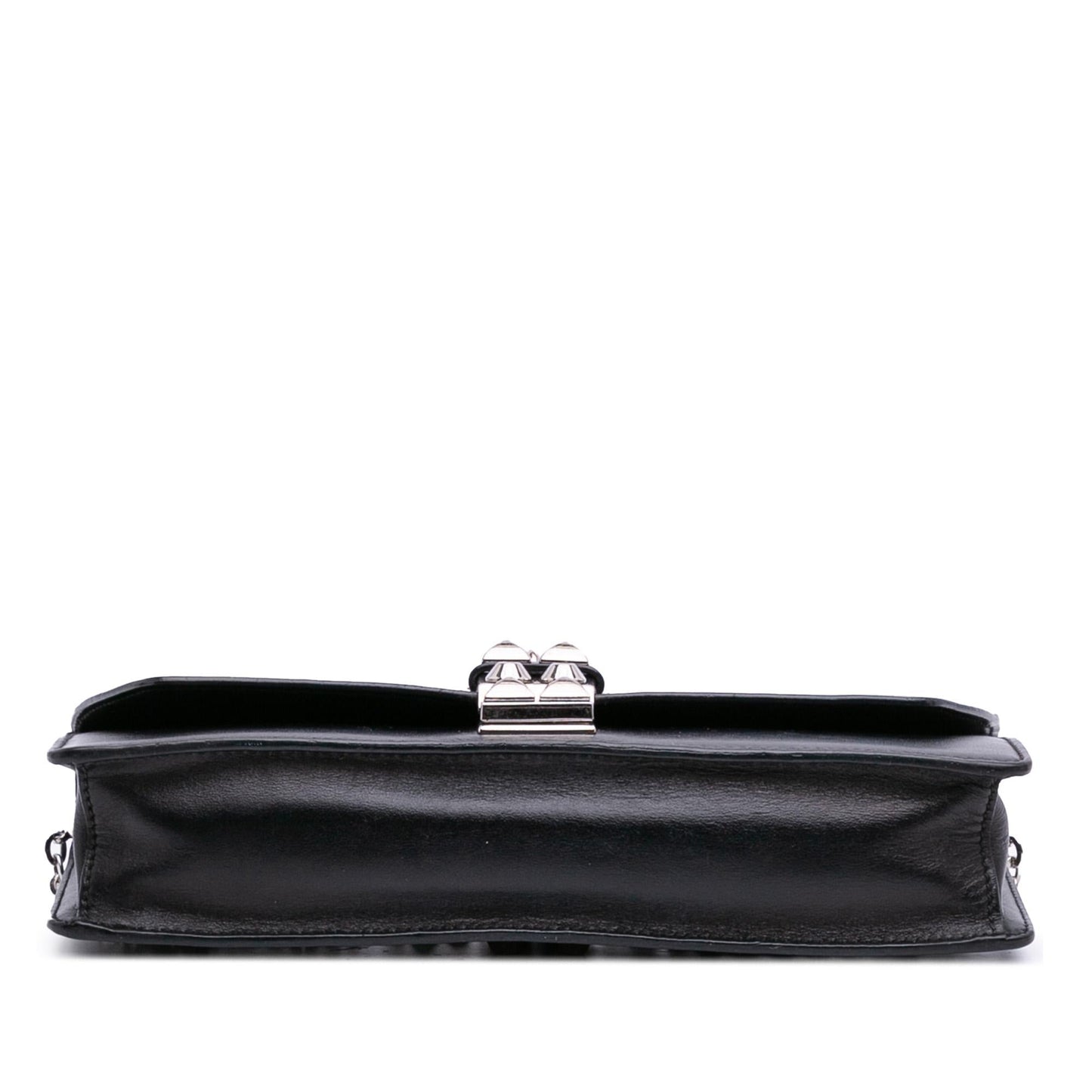 Prada City Calfskin And Studded Elektra Clutch With Saffiano Chain Clutch Bag