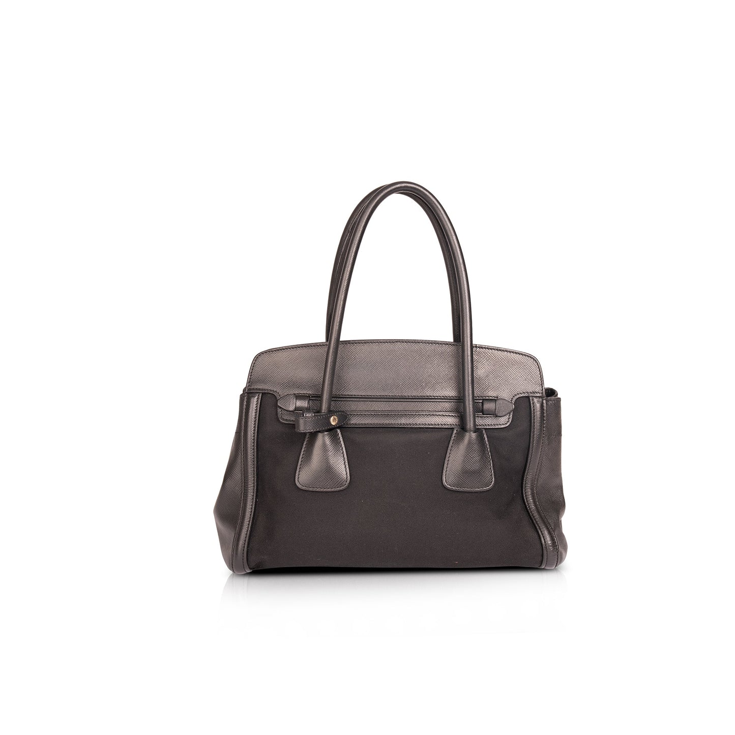 Prada Corda Canapa And Saffiano Top Handle Bag Travel Bag