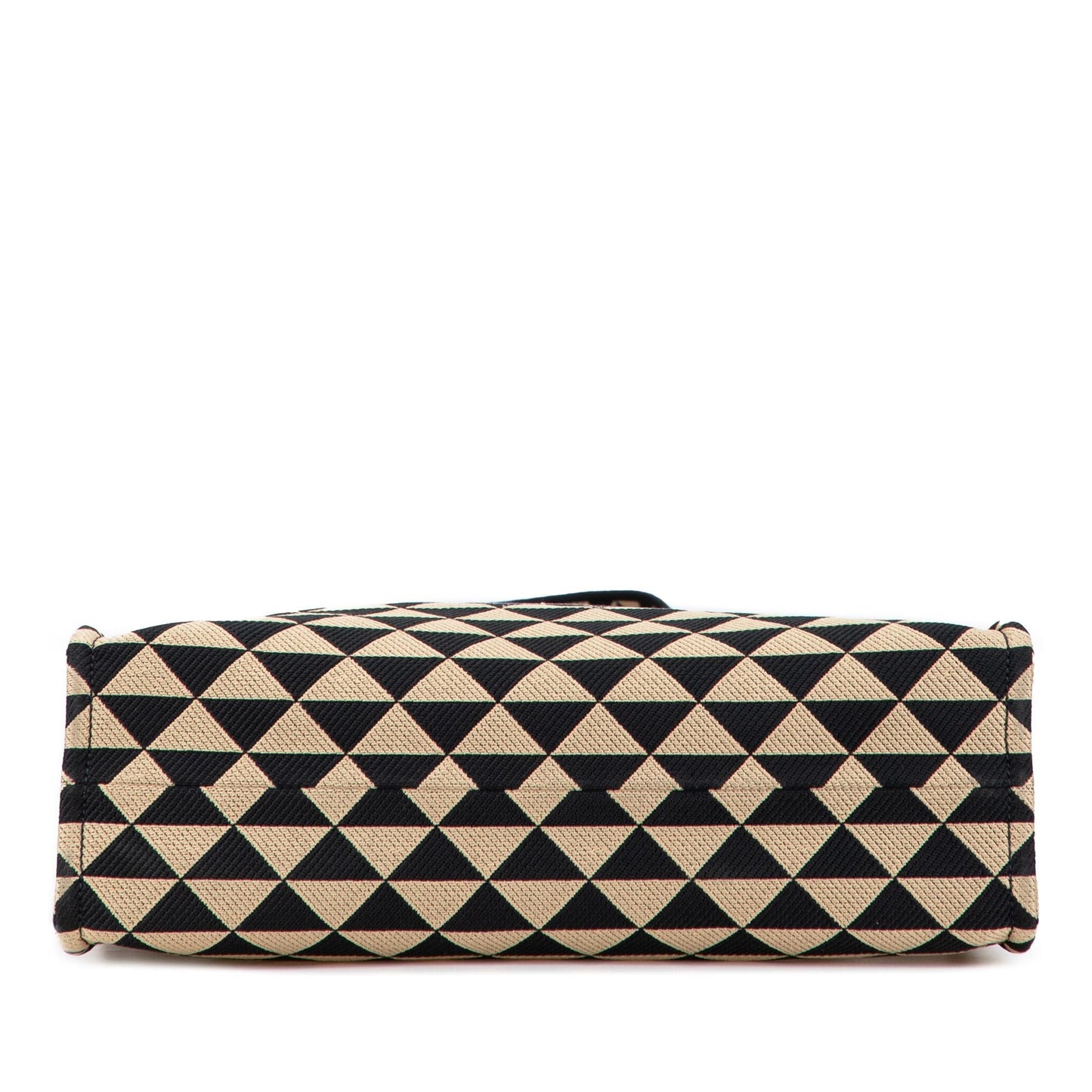 Prada Triangolo Symbole Shopping Tote Canvas Embroidered Tote Bag