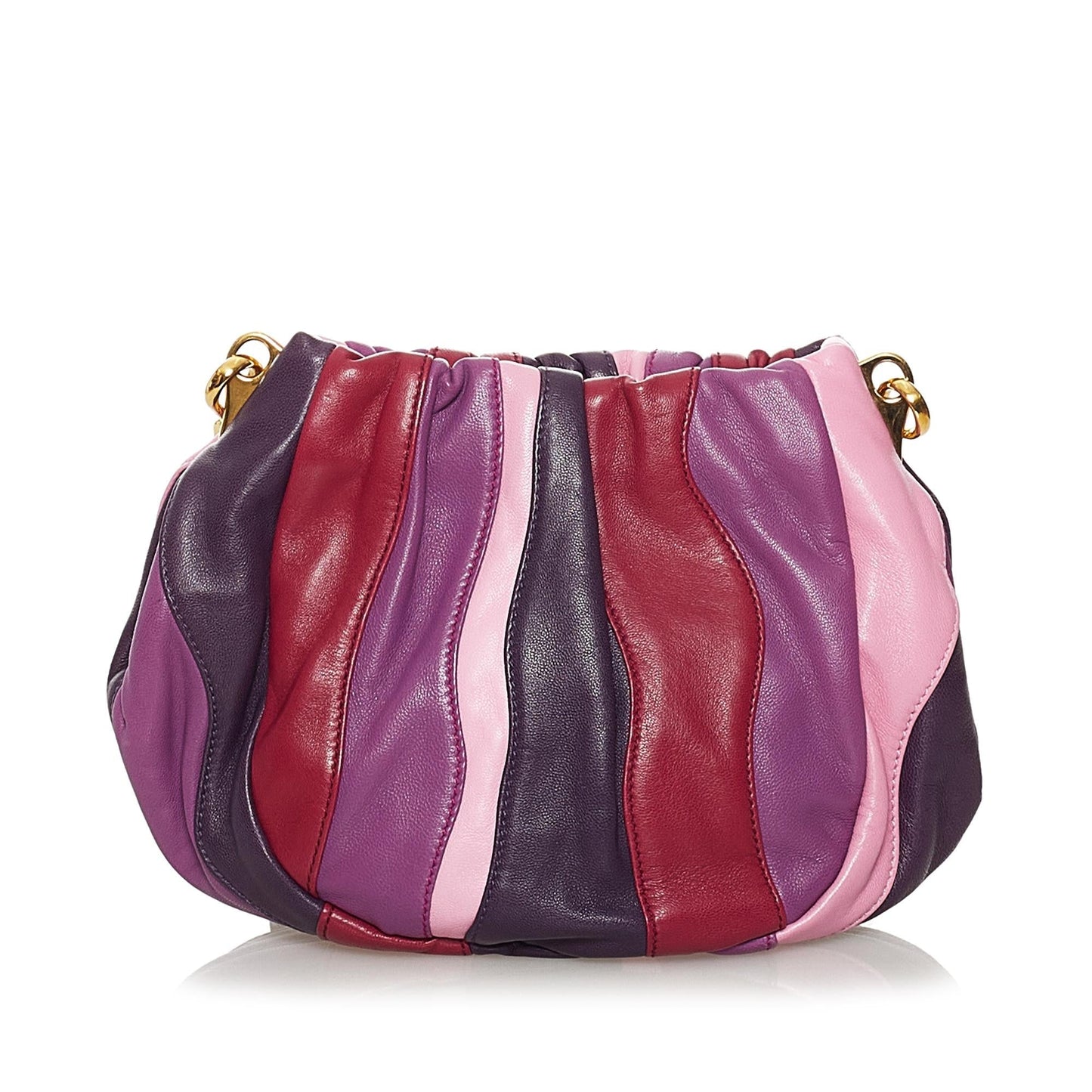 Prada Gathered Crossbody Bag Shg Leather