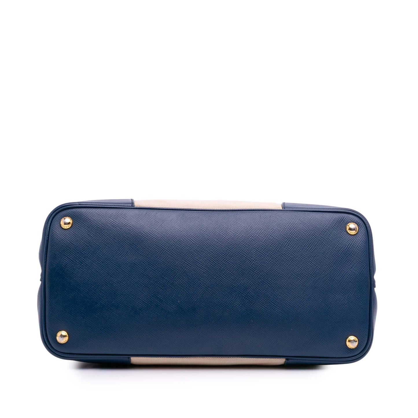 Prada Canapa And Double Satchel Saffiano Large Satchel Bag
