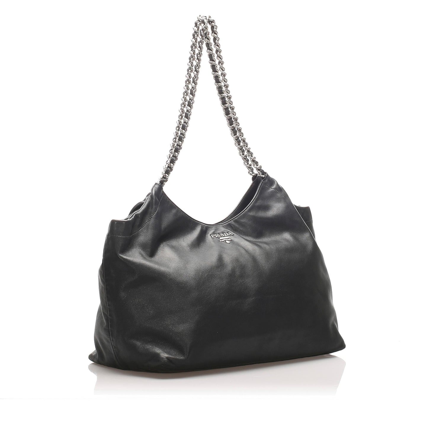 Prada Tote Leather Chain Tote Bag
