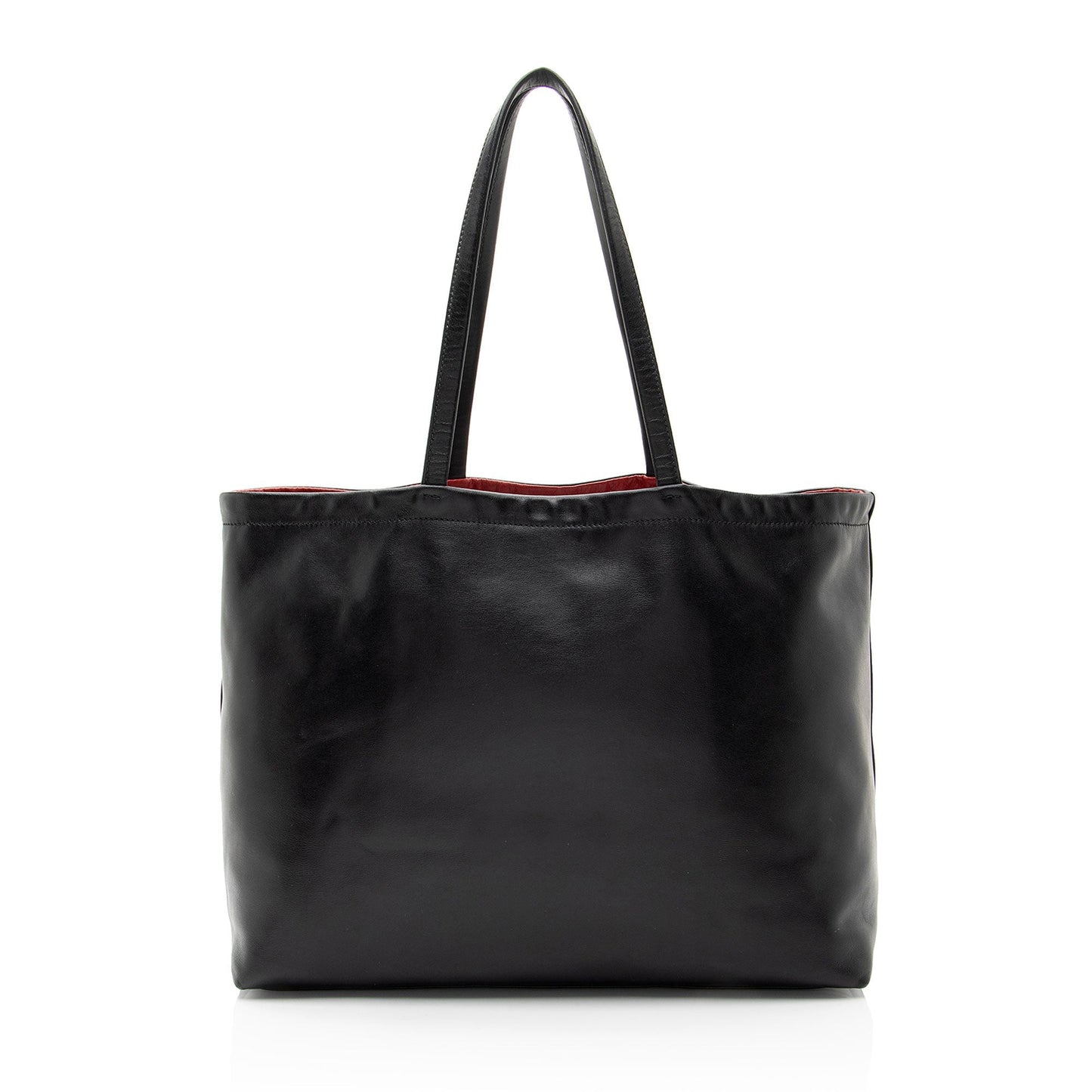 Prada Reversible E W Tote Leather Tote Bag
