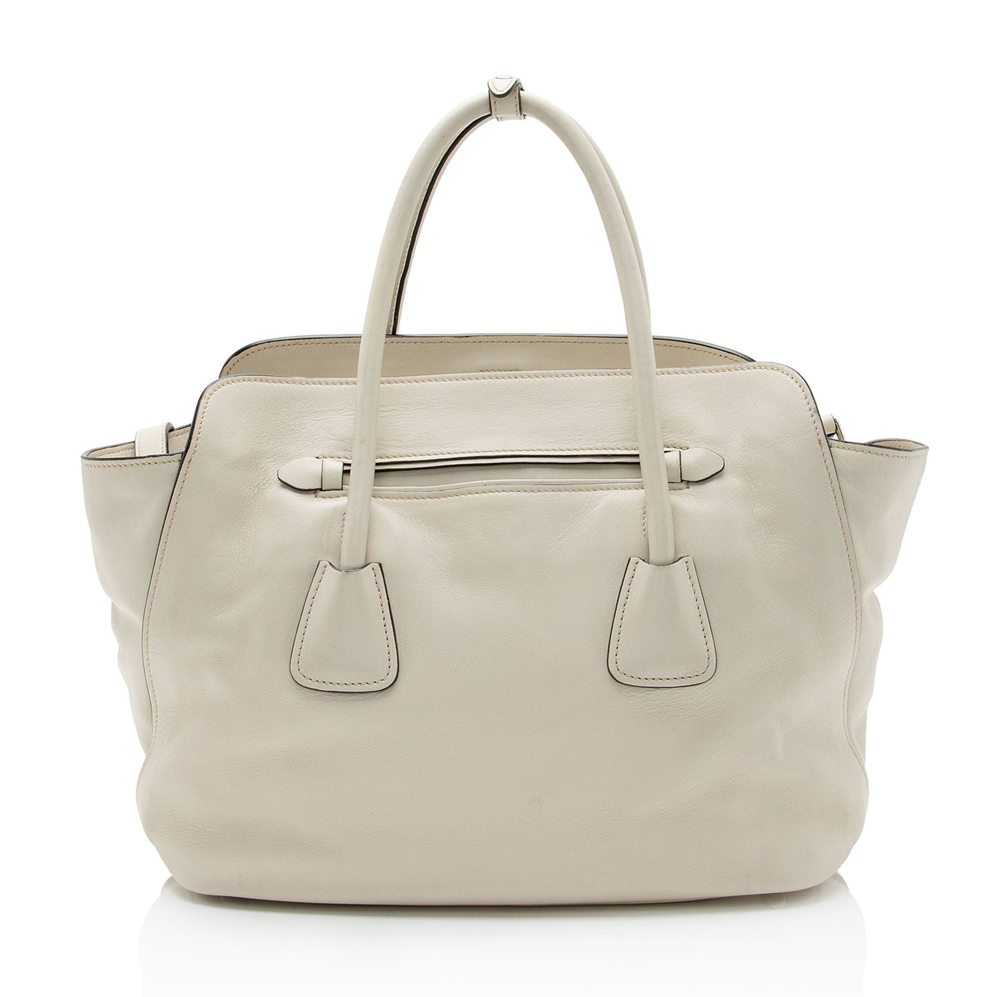 Prada Soft Shopping Tote Shf Suteao Leather Tote Bag