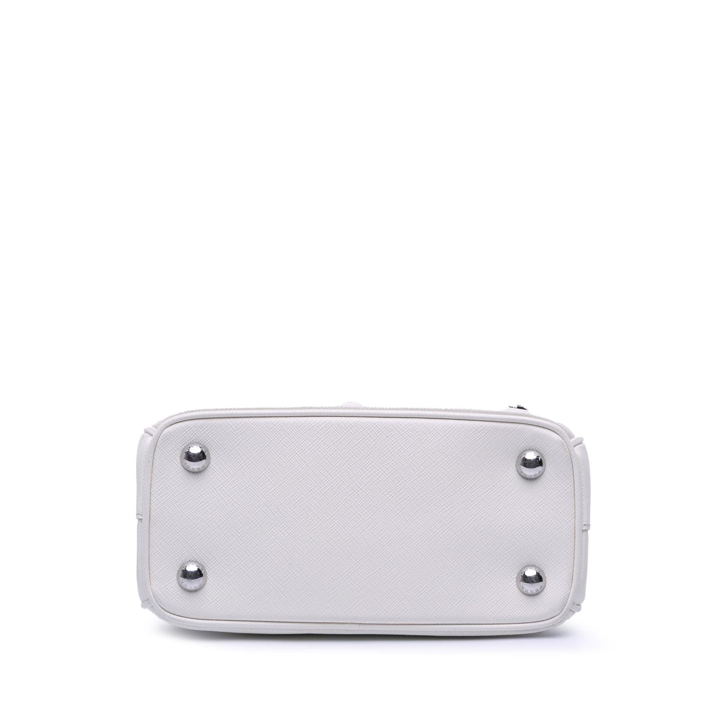 Prada Lux Crystal Embellished Galleria Double Satchel Bag Saffiano Mini Zip Double Zip 1