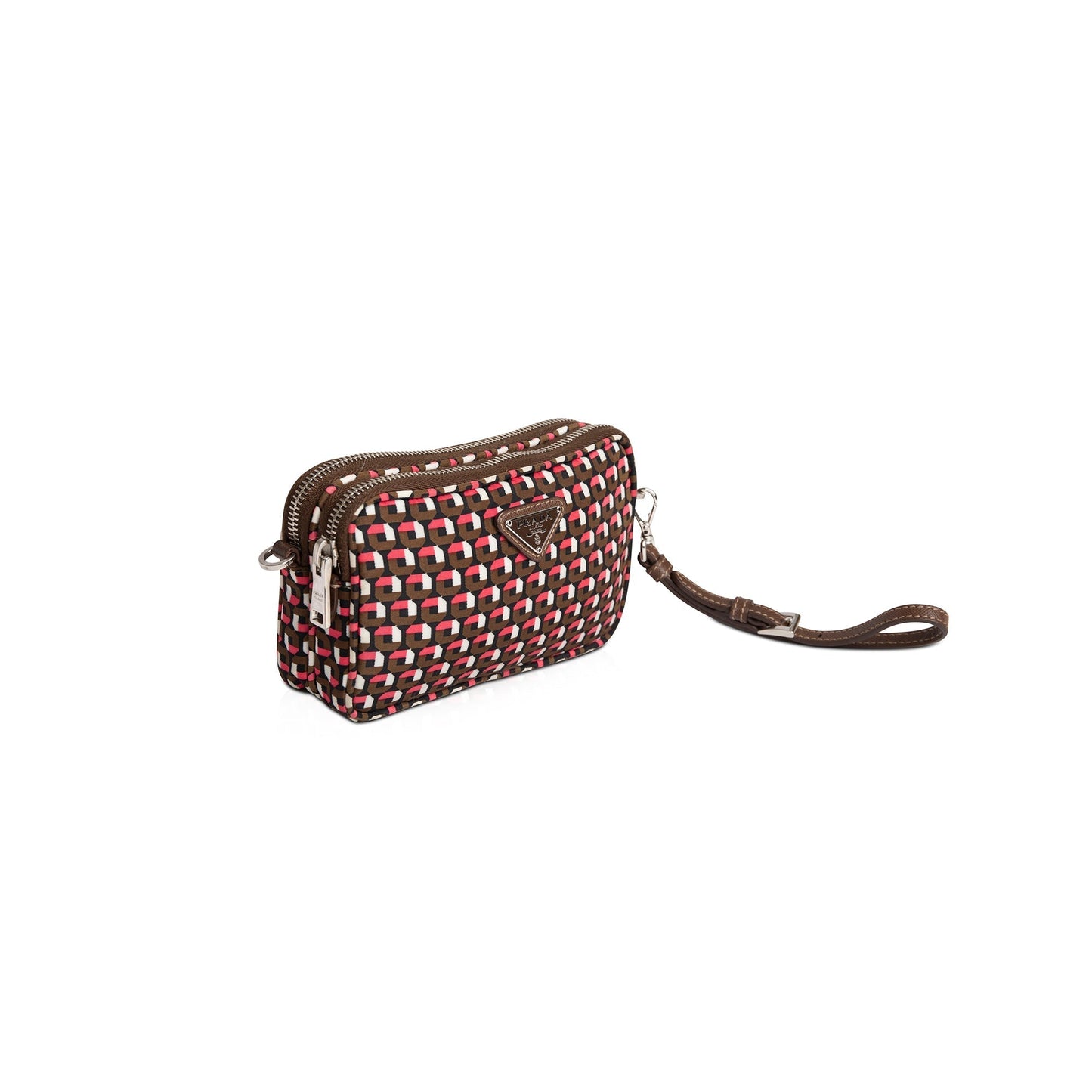 Prada Printed Tessuto Convertible Crossbody Bag Nylon