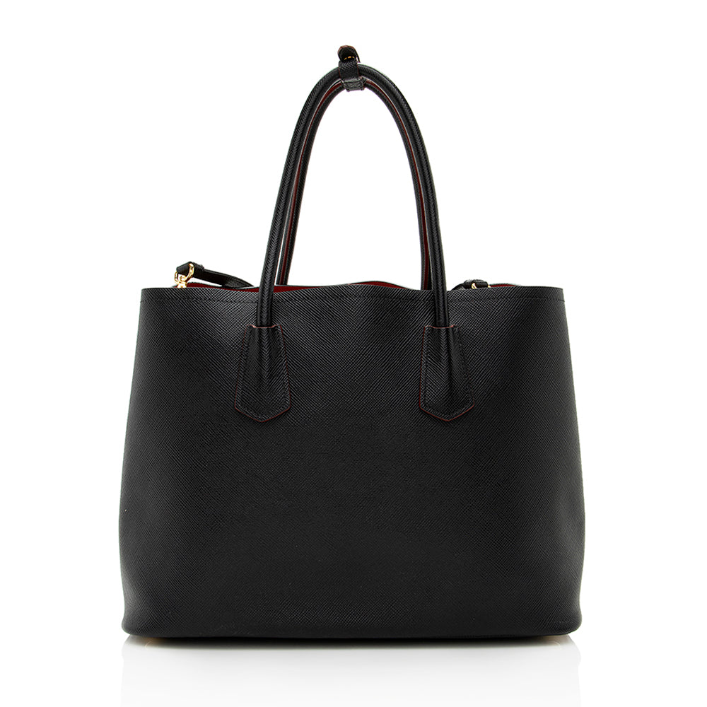 Prada Cuir Double Handle Tote Shf Saffiano Medium Tote Bag