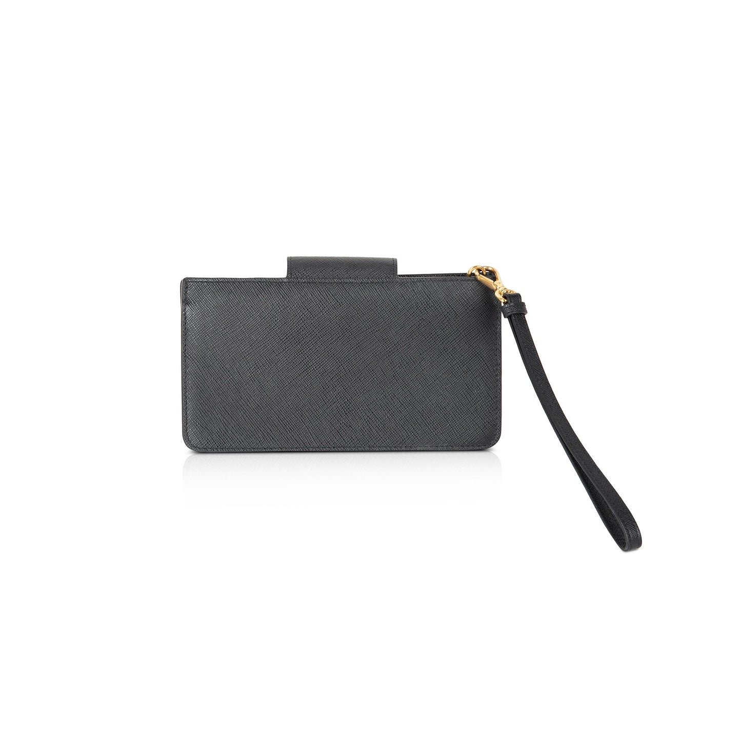 Prada Saffiano Wristlet Handbag Leather Travel Bag