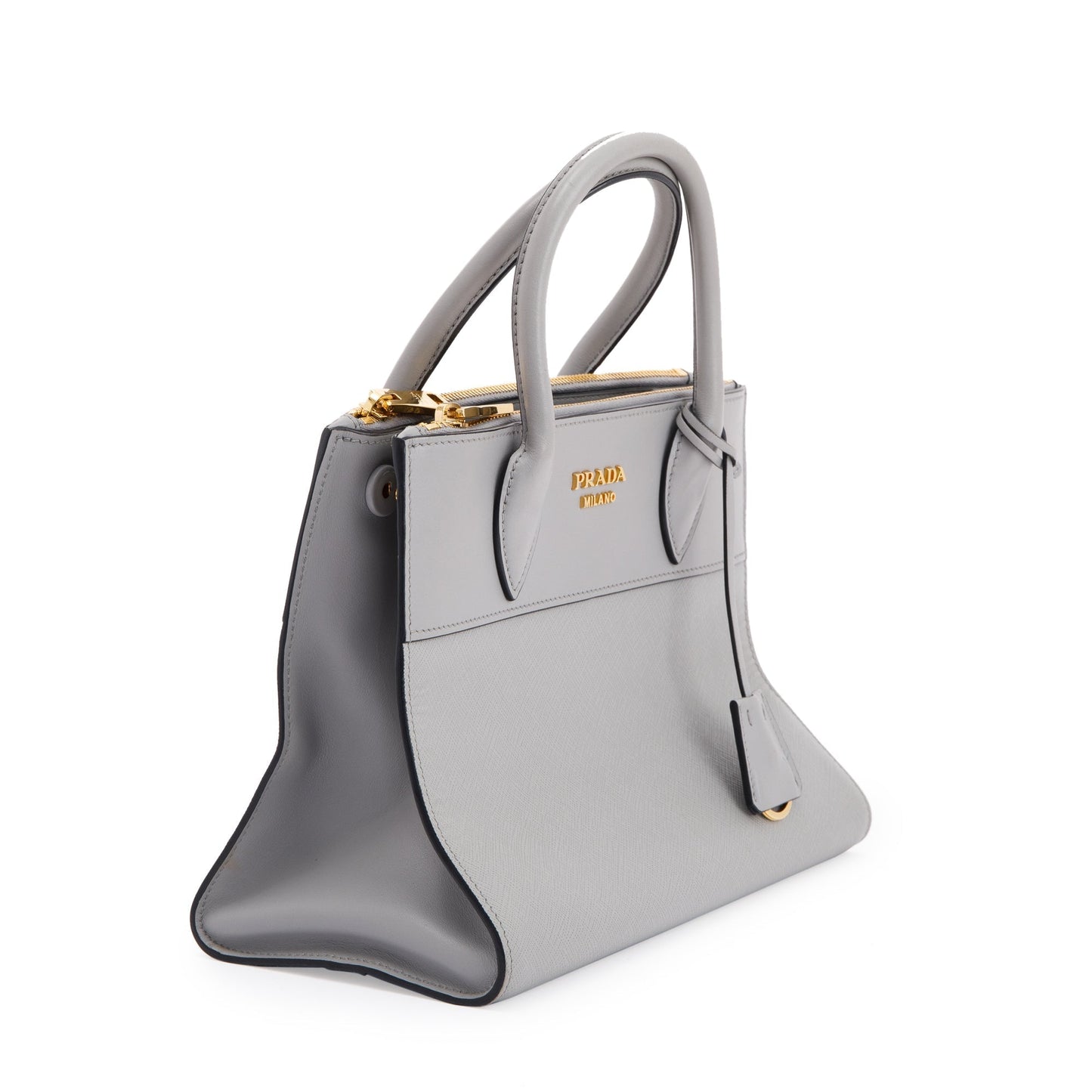 Prada Saffiano & City Calf Paradigme Tote Handbag Leather Small Tote Bag