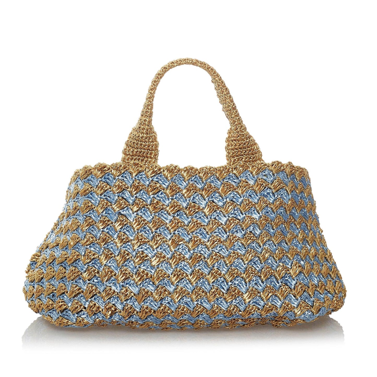 Prada Straw Handbag Shg Satchel Bag