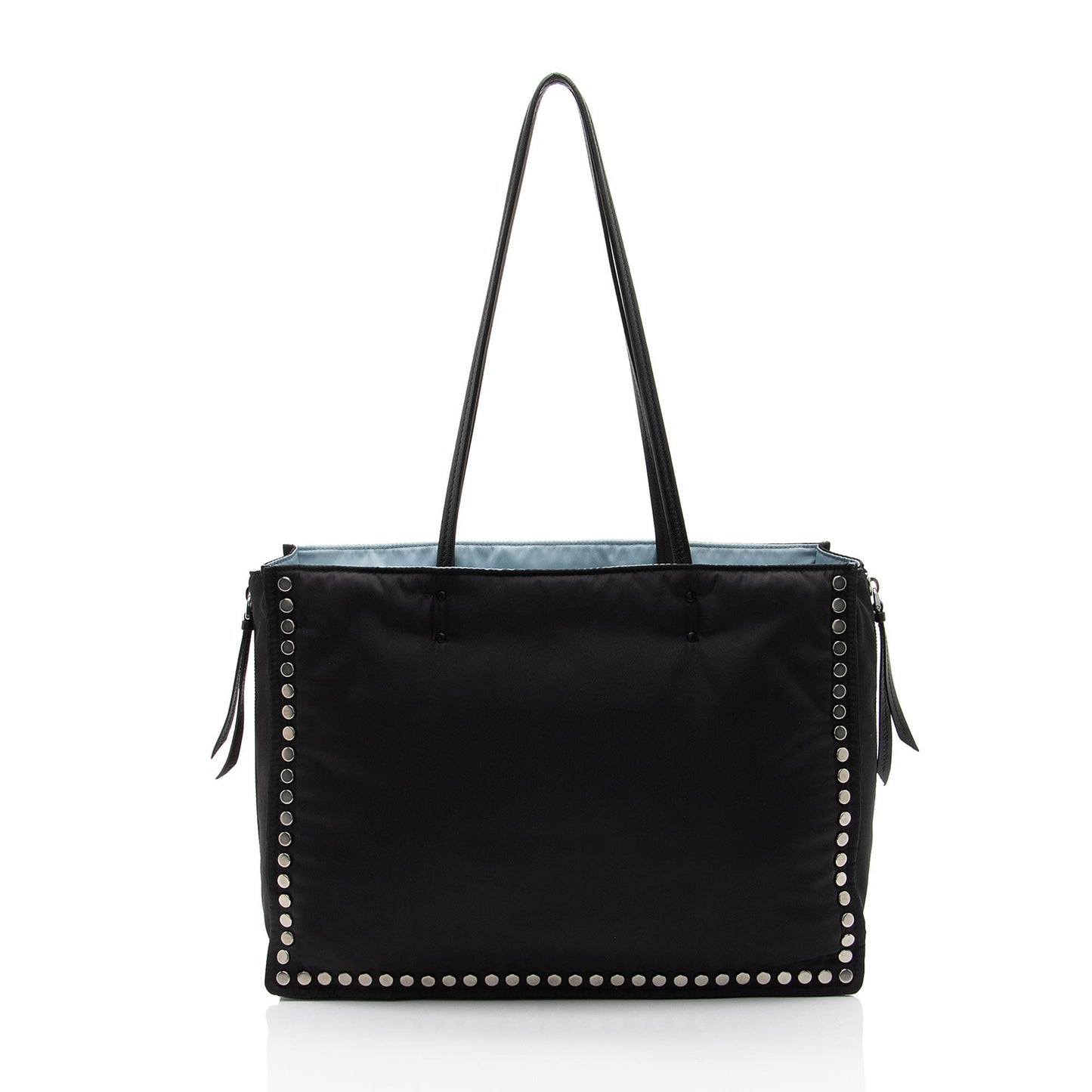 Prada Tessuto Studded Etiquette Tote Large Tote Bag