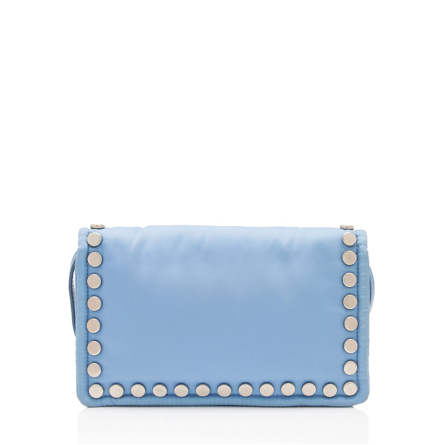 Prada Tessuto Studded Etiquette Crossbody Mini Crossbody Bag