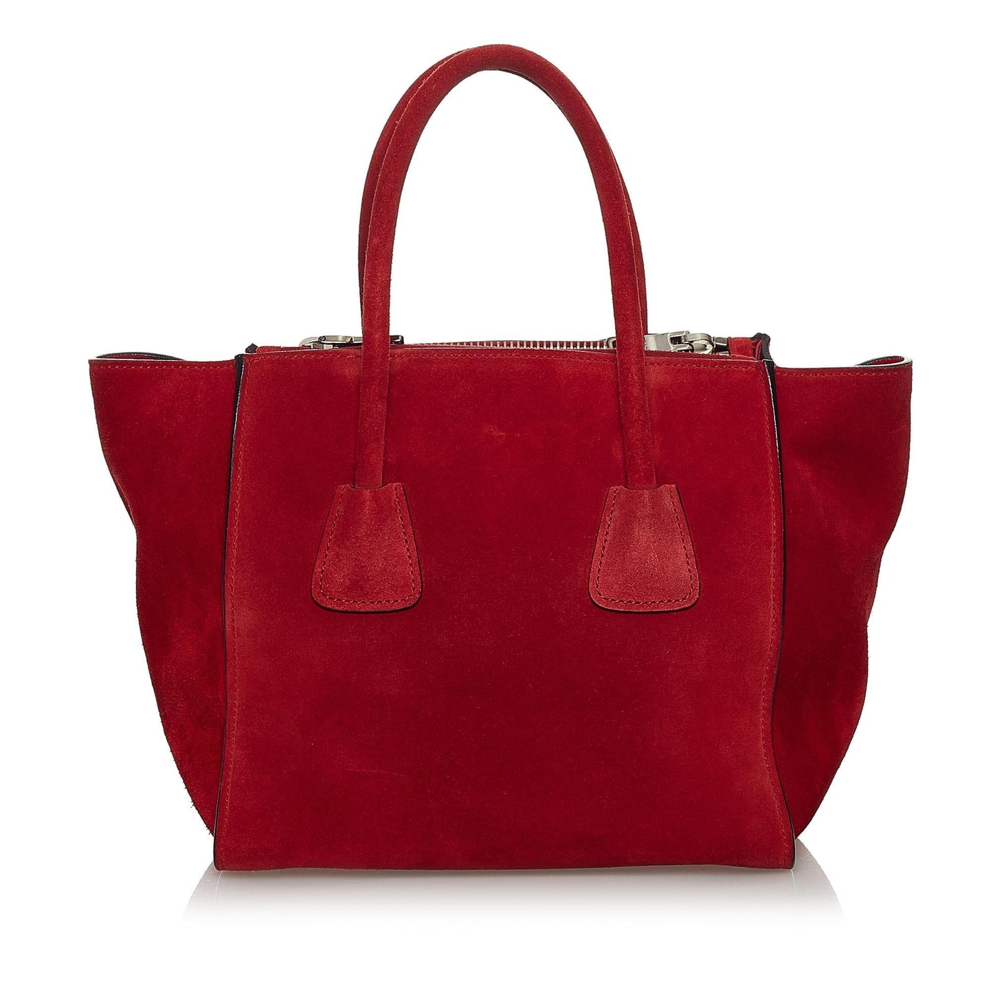 Prada Twin Pocket Tote Bag Shg Suede