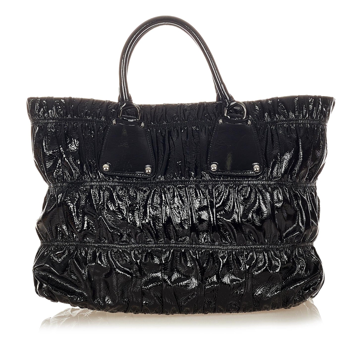 Prada Vernice Gaufre Tote Bag Shg