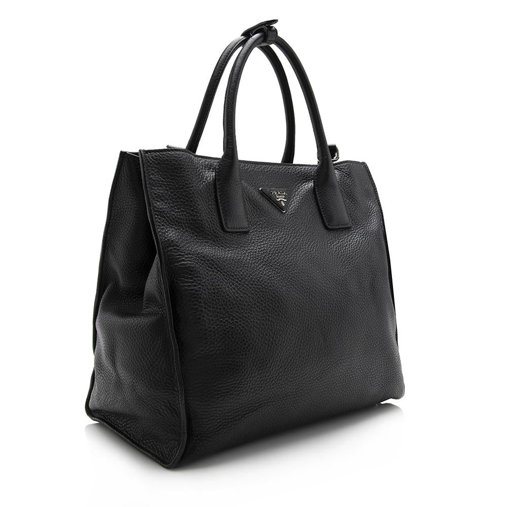 Prada Daino Shopping Tote Vitello Tote Bag Tote Shf 14541