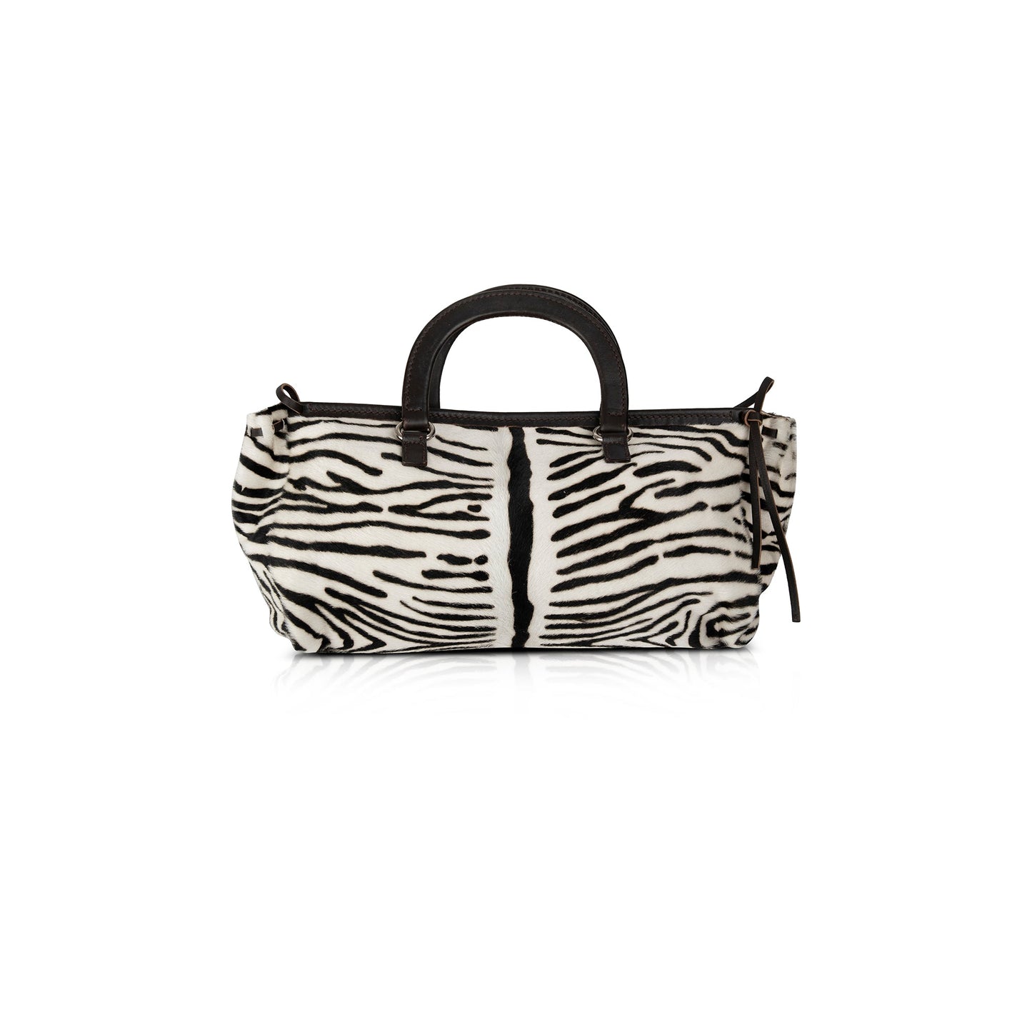 Prada Zebra Print Pony Hair Handle Bag Travel Bag