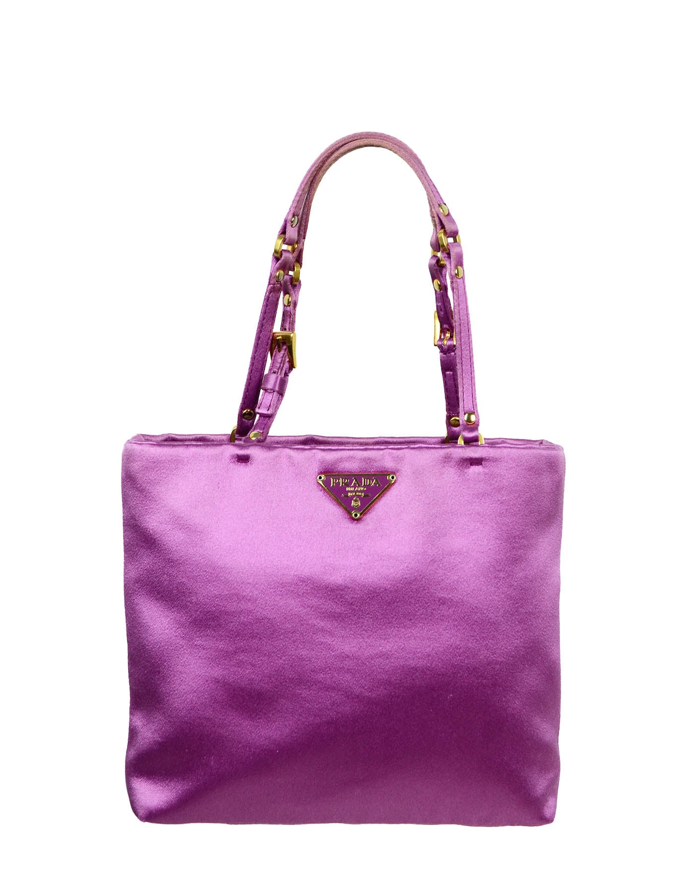 Prada Handbag Magenta Satin Mini Clutch Bag