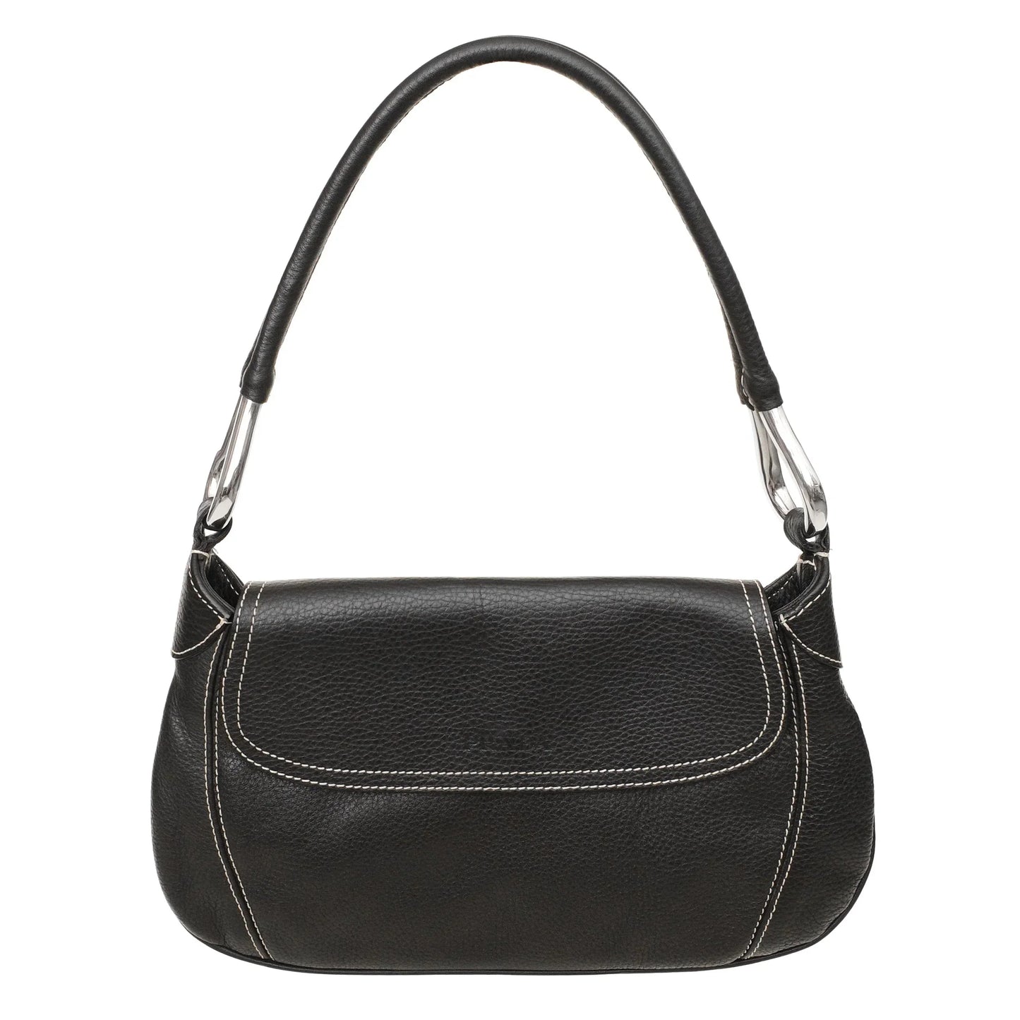 Prada Shoulder Bag SS 3 Leather Metal Vitello Jewelry