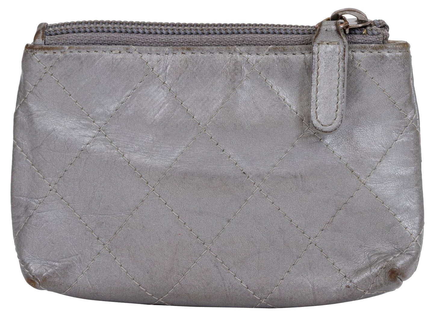 Chanel Metallic Pochette Silver Small Handbag