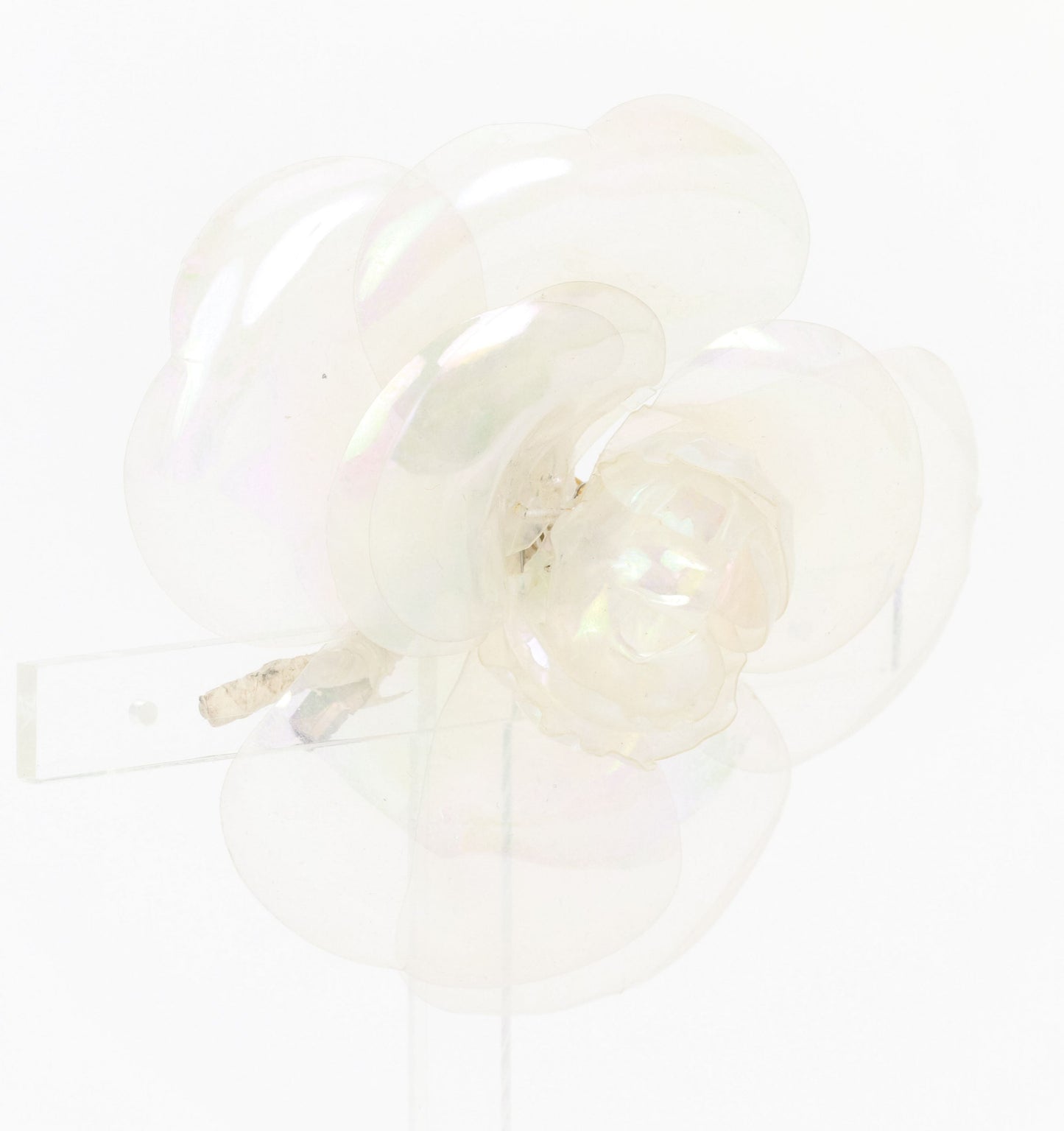 Chanel see through camellia brooch Handbag
