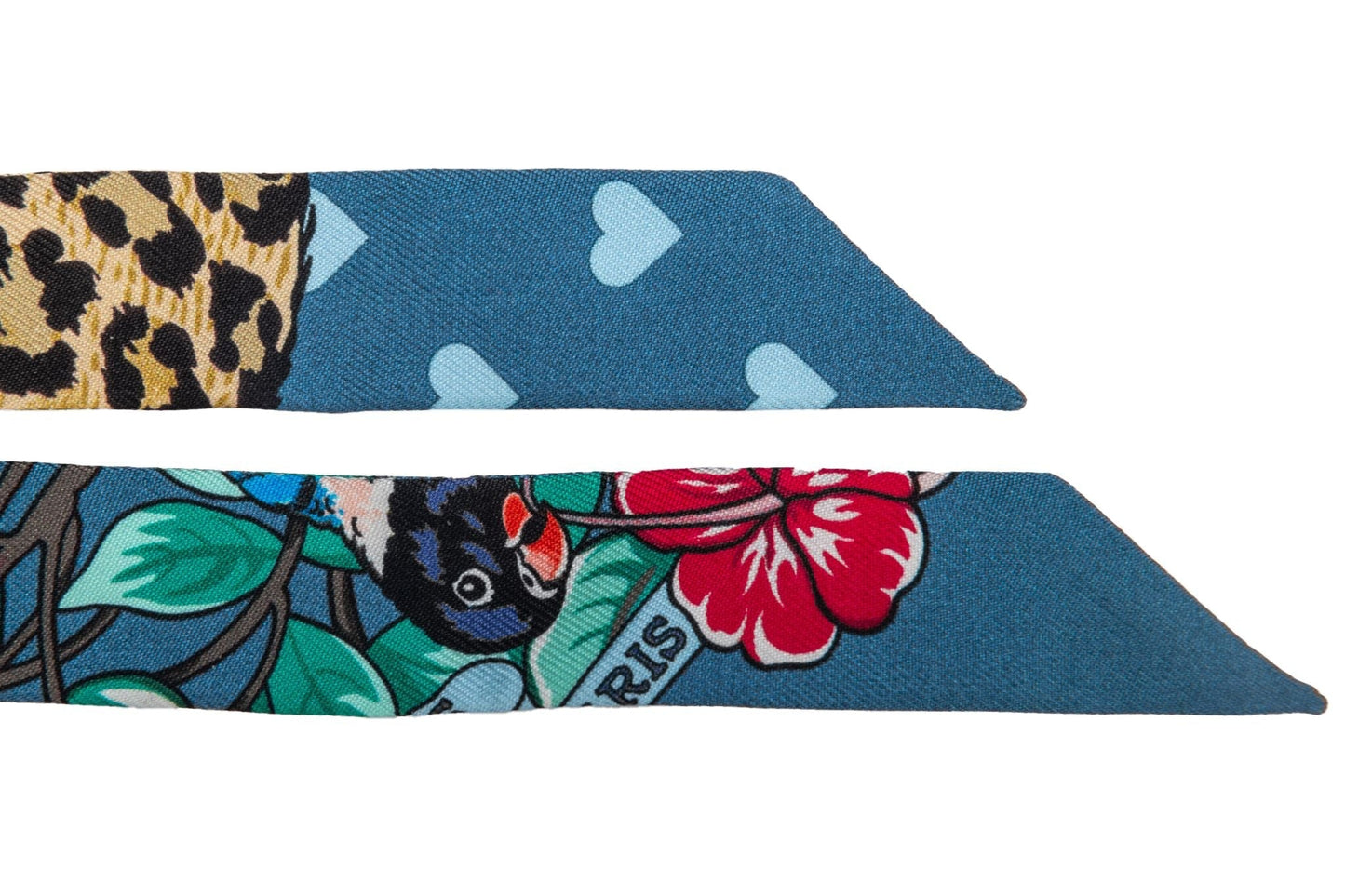 Hermes Jungle Love Twilly Bnib Handbag Blue Mini Scarf