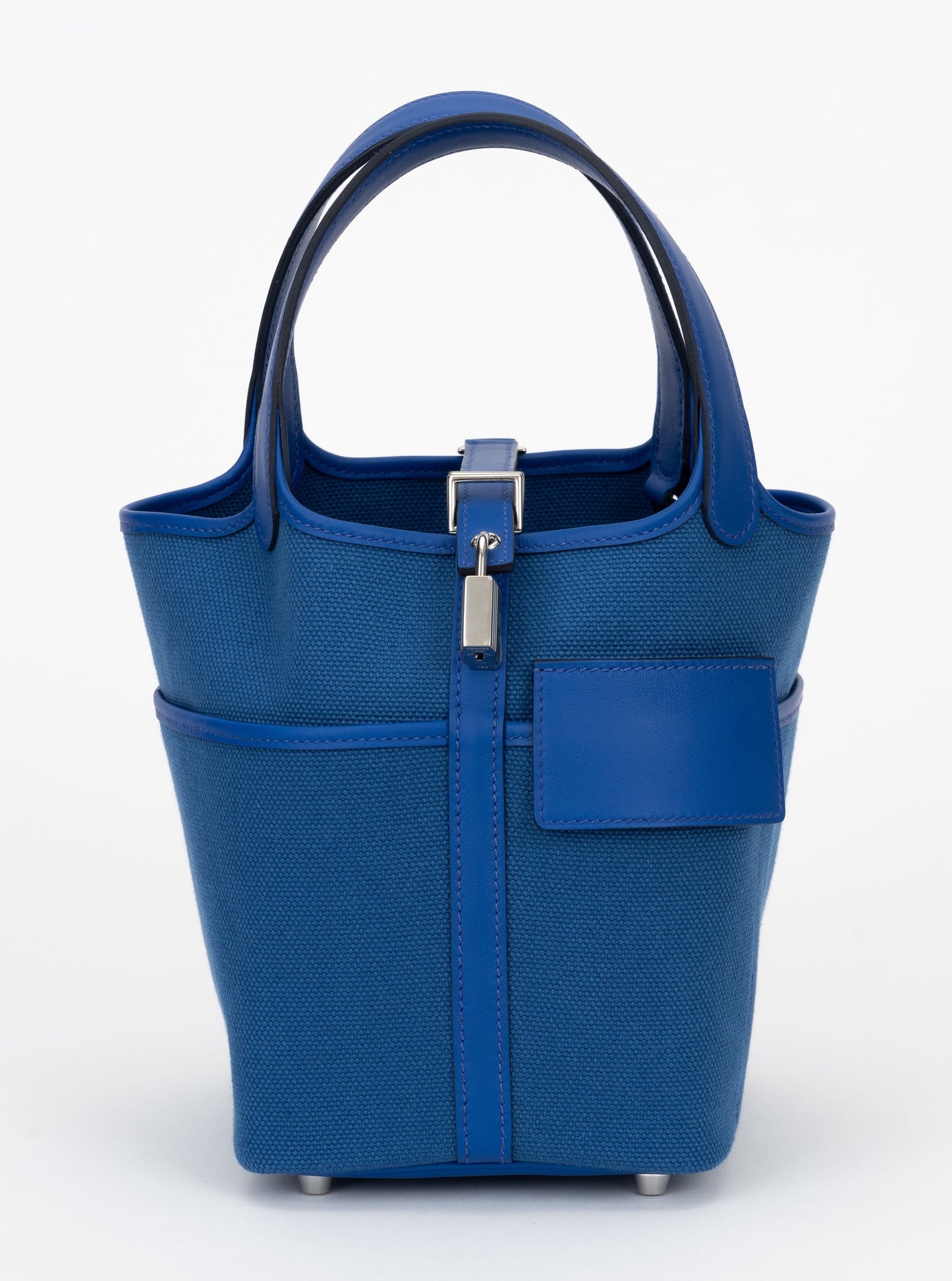 Hermes Nib Royal Cargo Picotin Handbag Blue Travel Bag
