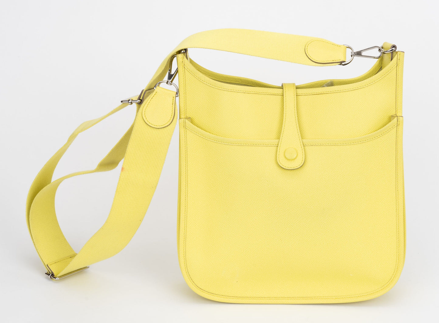 Hermes Jaune Poussin Epsom Evelyne Pm Handbag Travel Bag