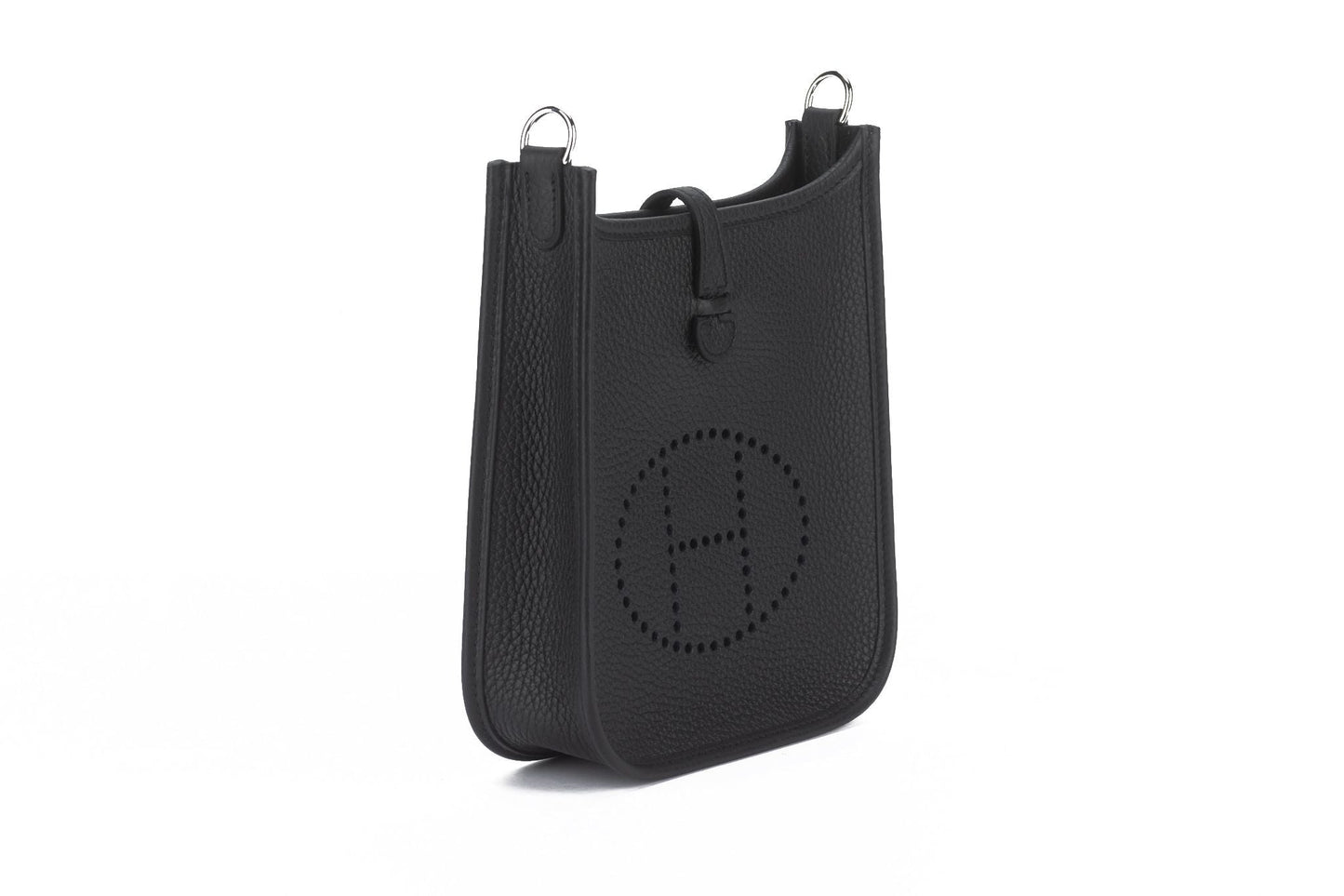 Hermes New Evelyne Clemence Handbag Black Mini Travel Bag