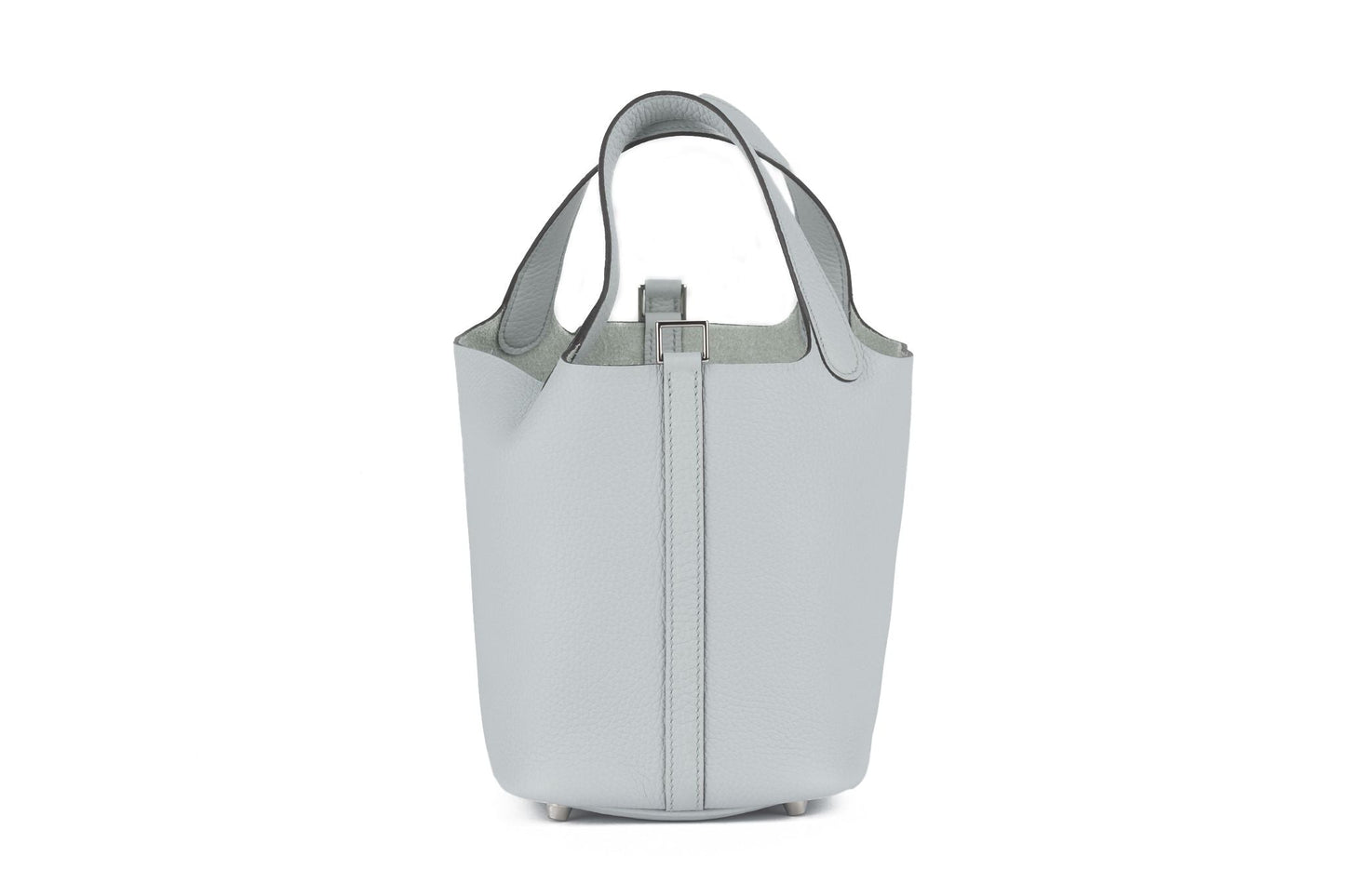 Hermes New Pearl Grey Picotin Togo Handbag Travel Bag