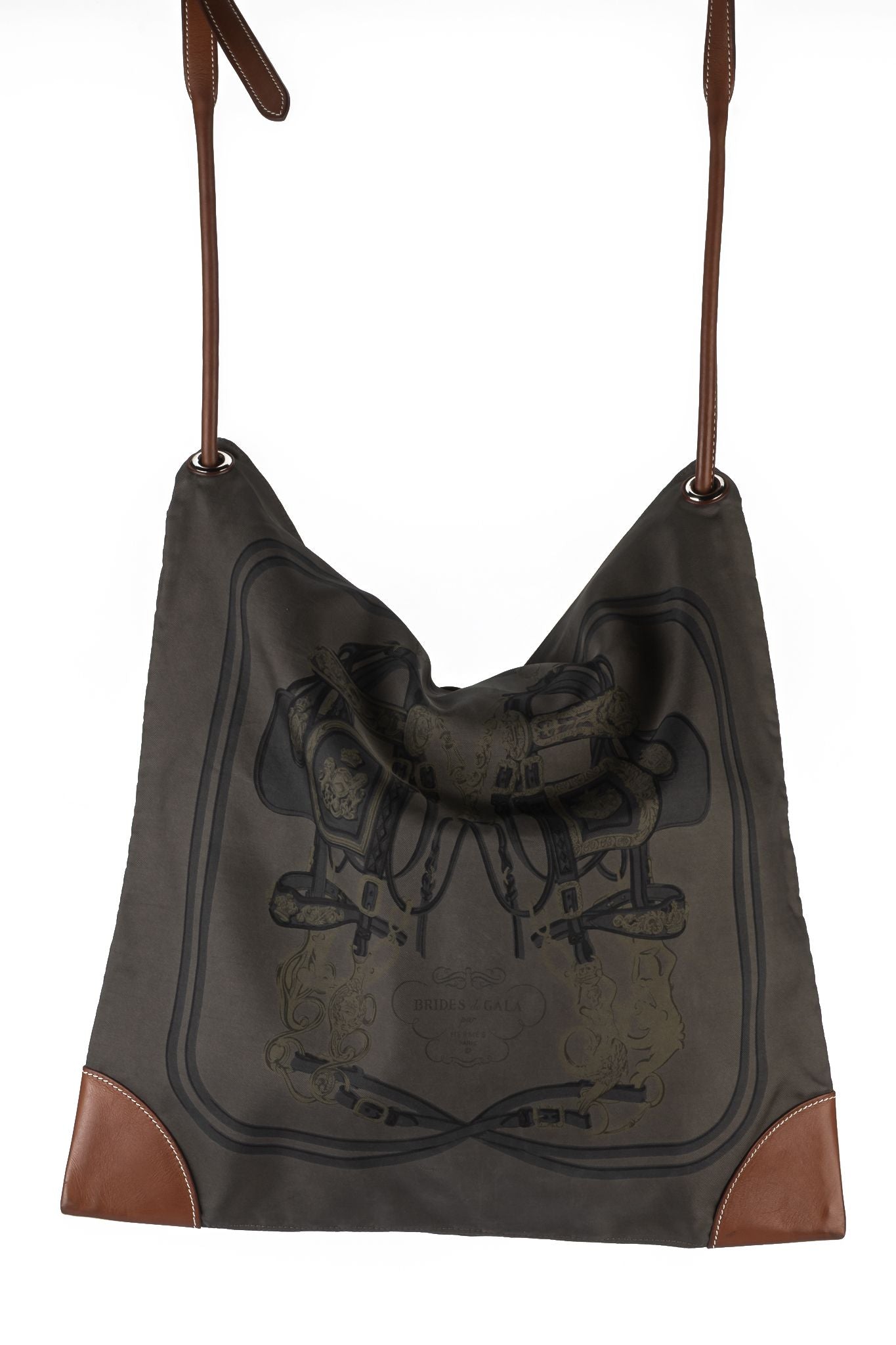 Hermes Silky City Printed Handbag Travel Bag
