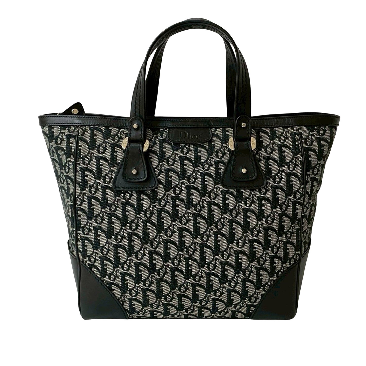 Dior Handbag issimo Trotter Tote Canvas Black Zip Tote Bag