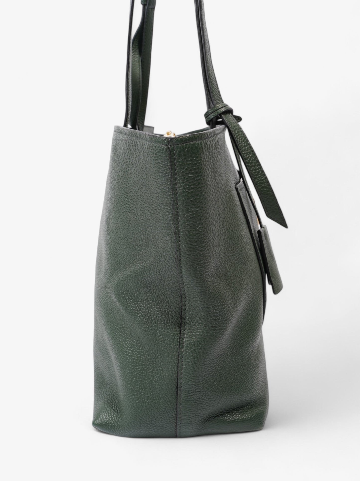 Prada Tote Leather Green Shoulder Bag