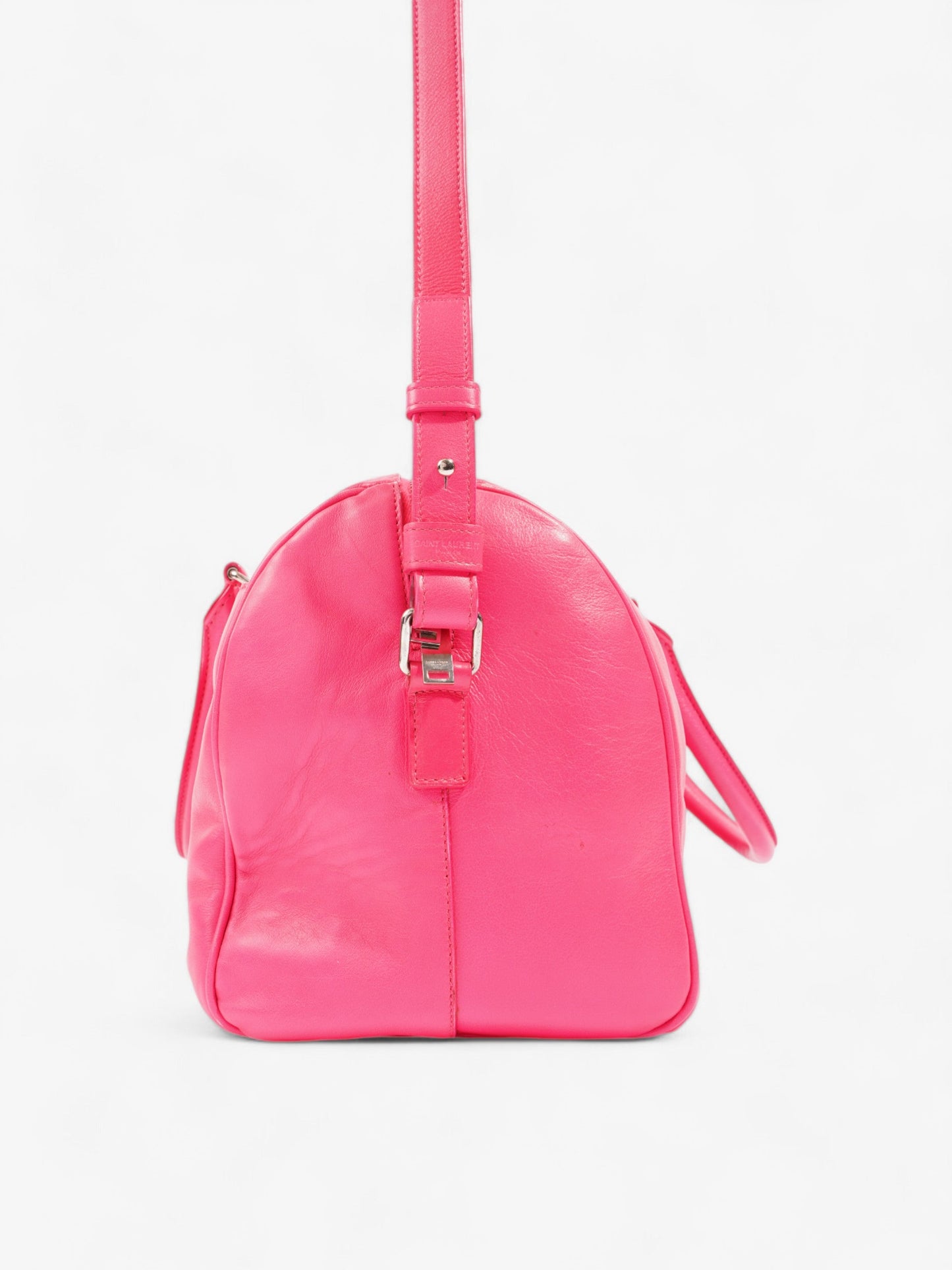 YSL Saint Laurent Duffle Bag Leather Pink Travel Bag