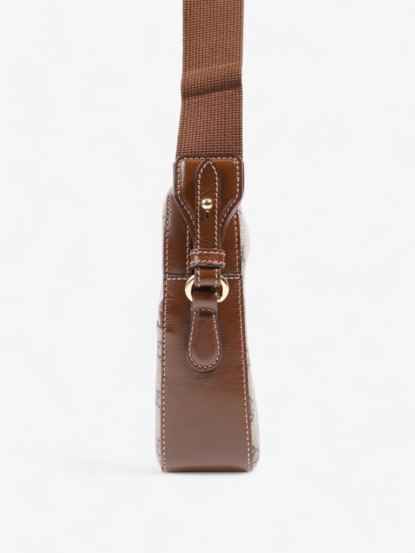 Gucci Messenger Bag With Double Supreme Coated Canvas Brown Travel Bag